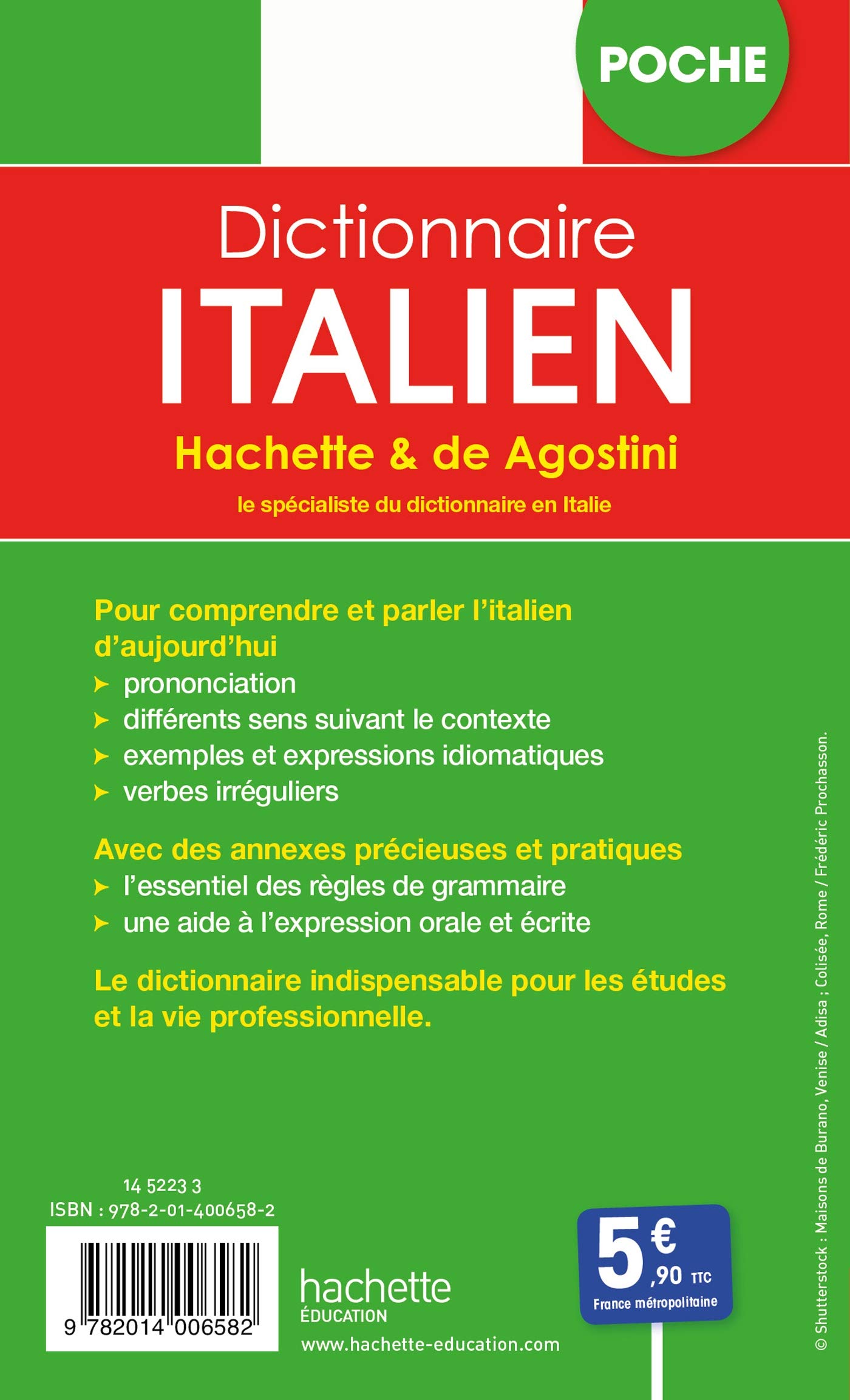 DICTIONNAIRE POCHE ITALIEN HACHETTE