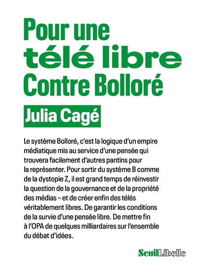 POUR UNE TELE LIBRE : CONTRE BOLLORE