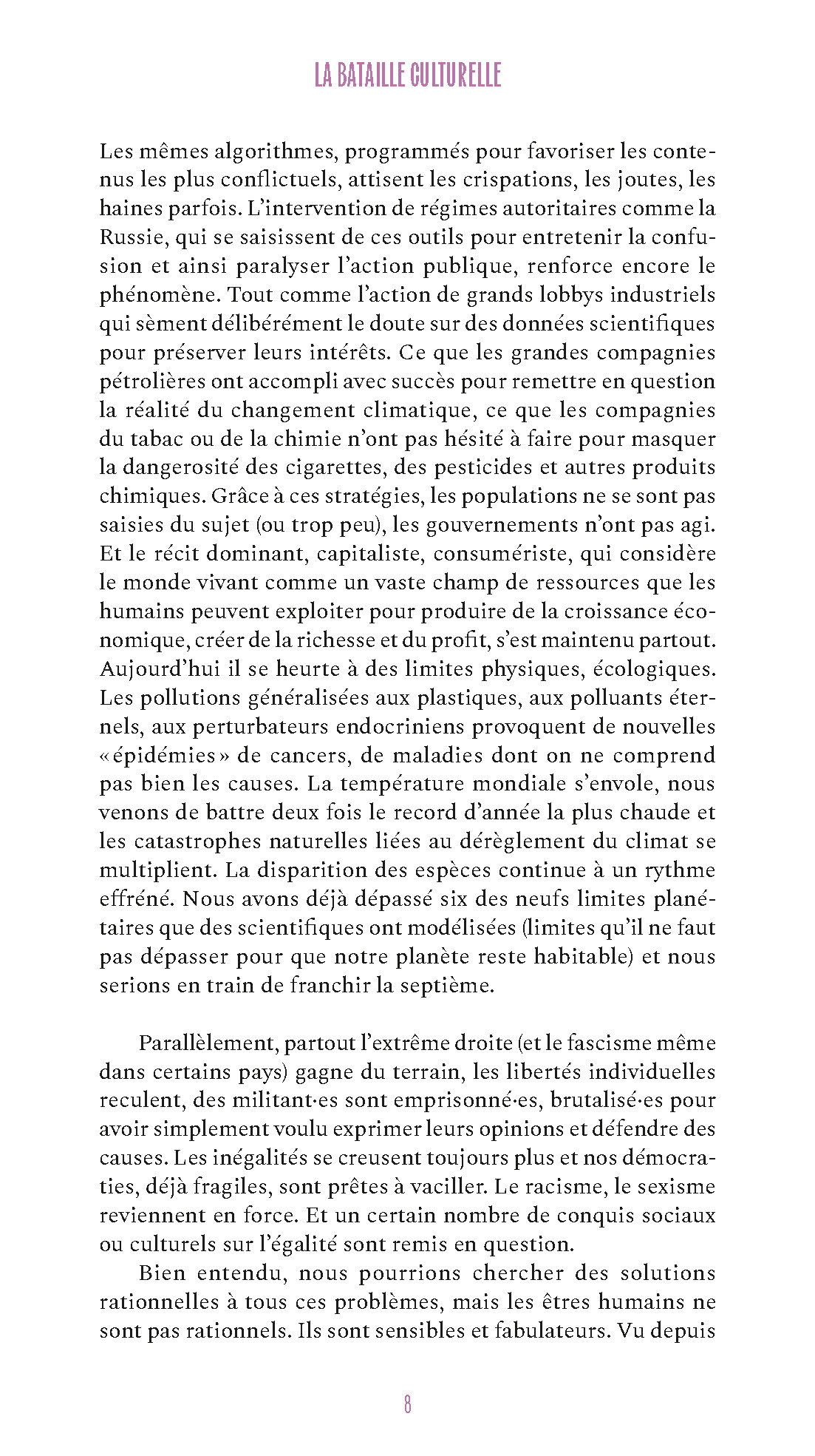 LA BATAILLE CULTURELLE