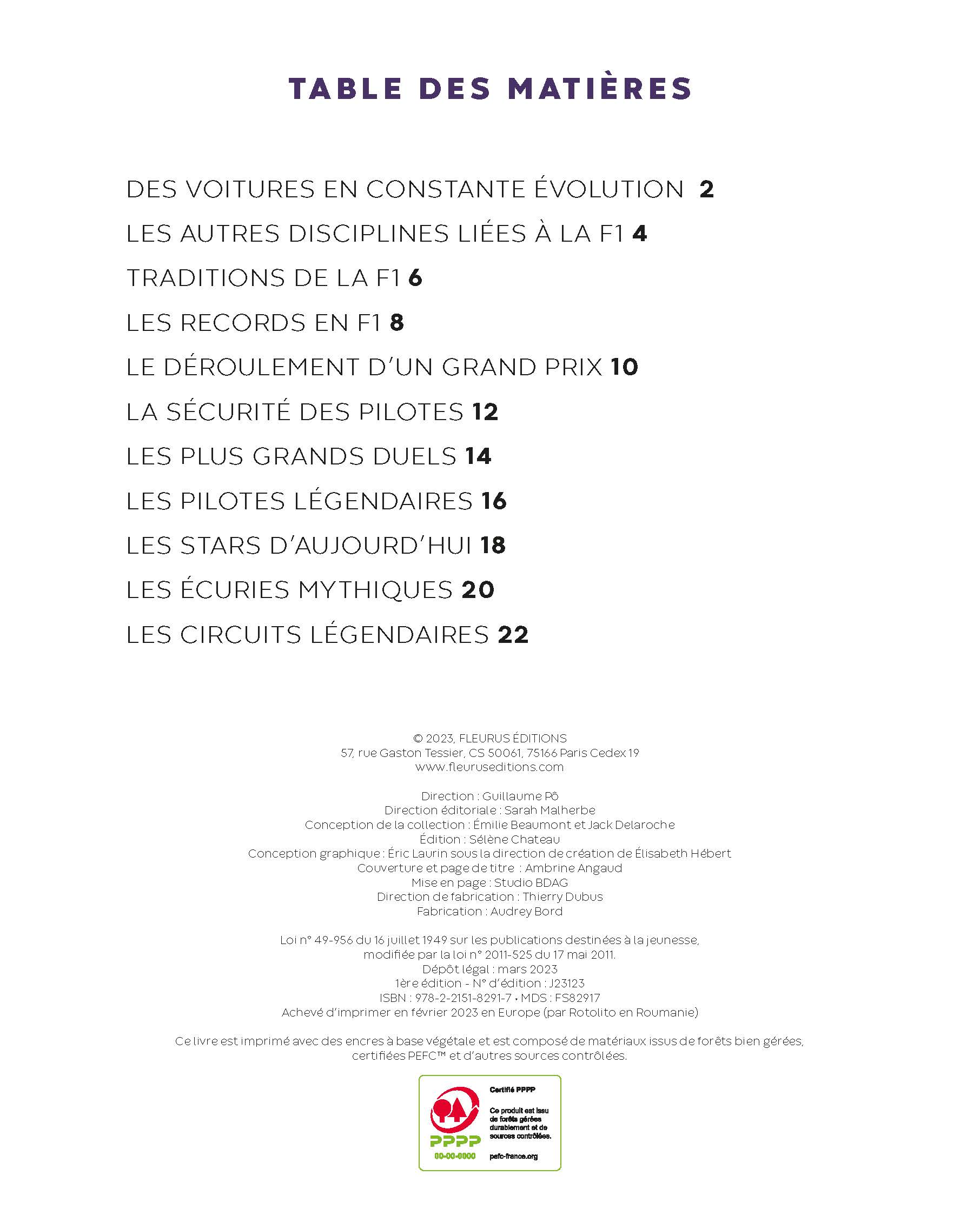 LA FORMULE 1 LA FORMULE 1
