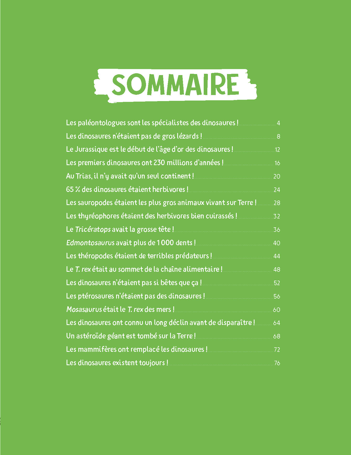 LES DINOSAURES