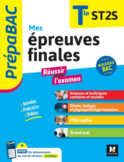 Prepabac Terminale ST2S - Mes épreuves finales - fiches et annales