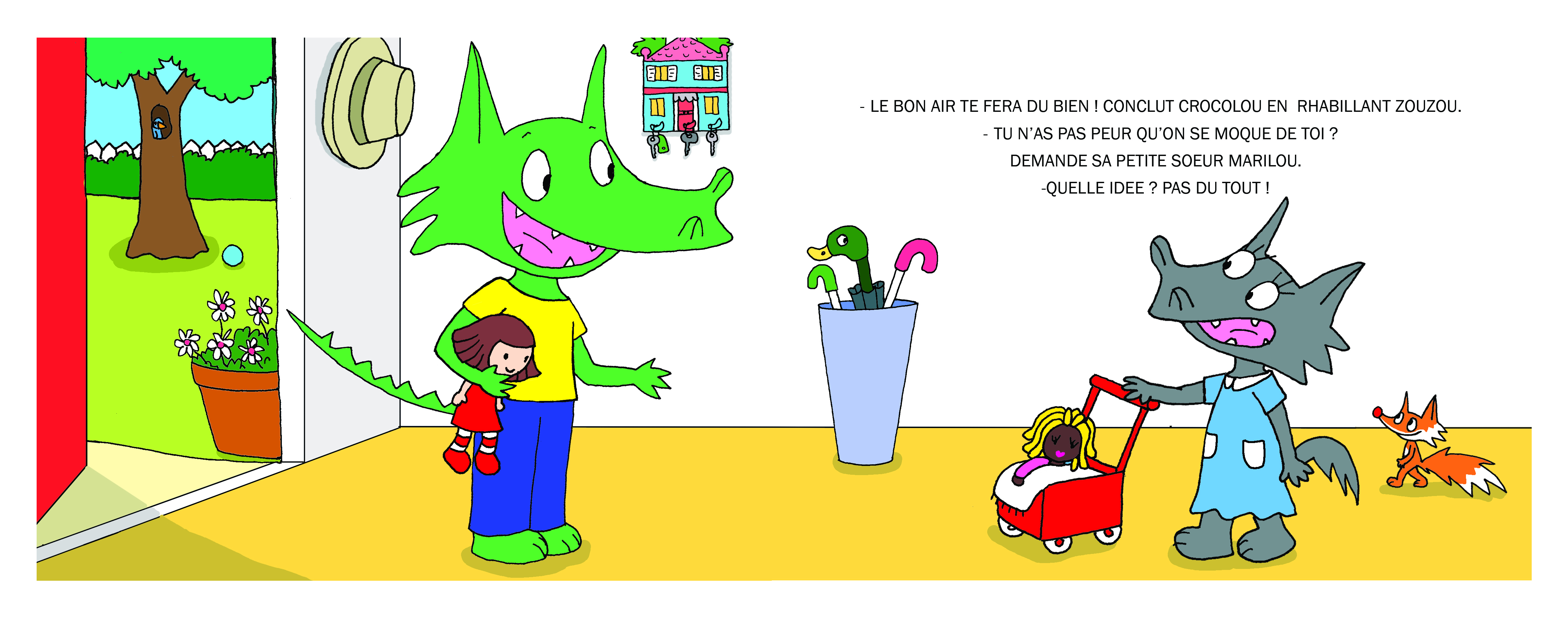 CROCOLOU JOUE A LA POUPEE