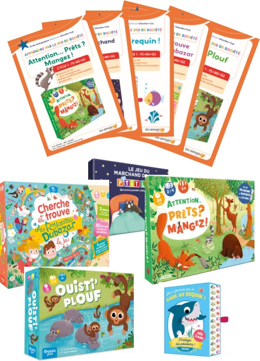 APJS : LOT DE 5 JEUX ET 5 FICHIERS MATERNELLE