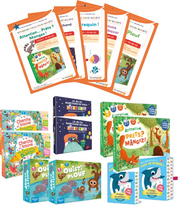 APJS : LOT DE 10 JEUX ET 5 FICHIERS MATERNELLE