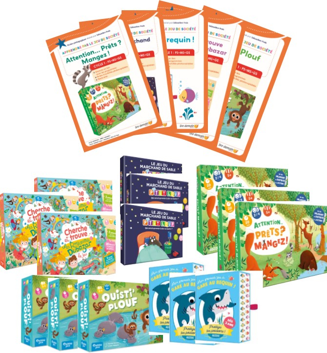 APJS : LOT DE 15 JEUX ET 5 FICHIERS MATERNELLE