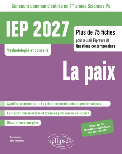 Concours commun IEP 2027. Plus de 75 fiches pour réussir l