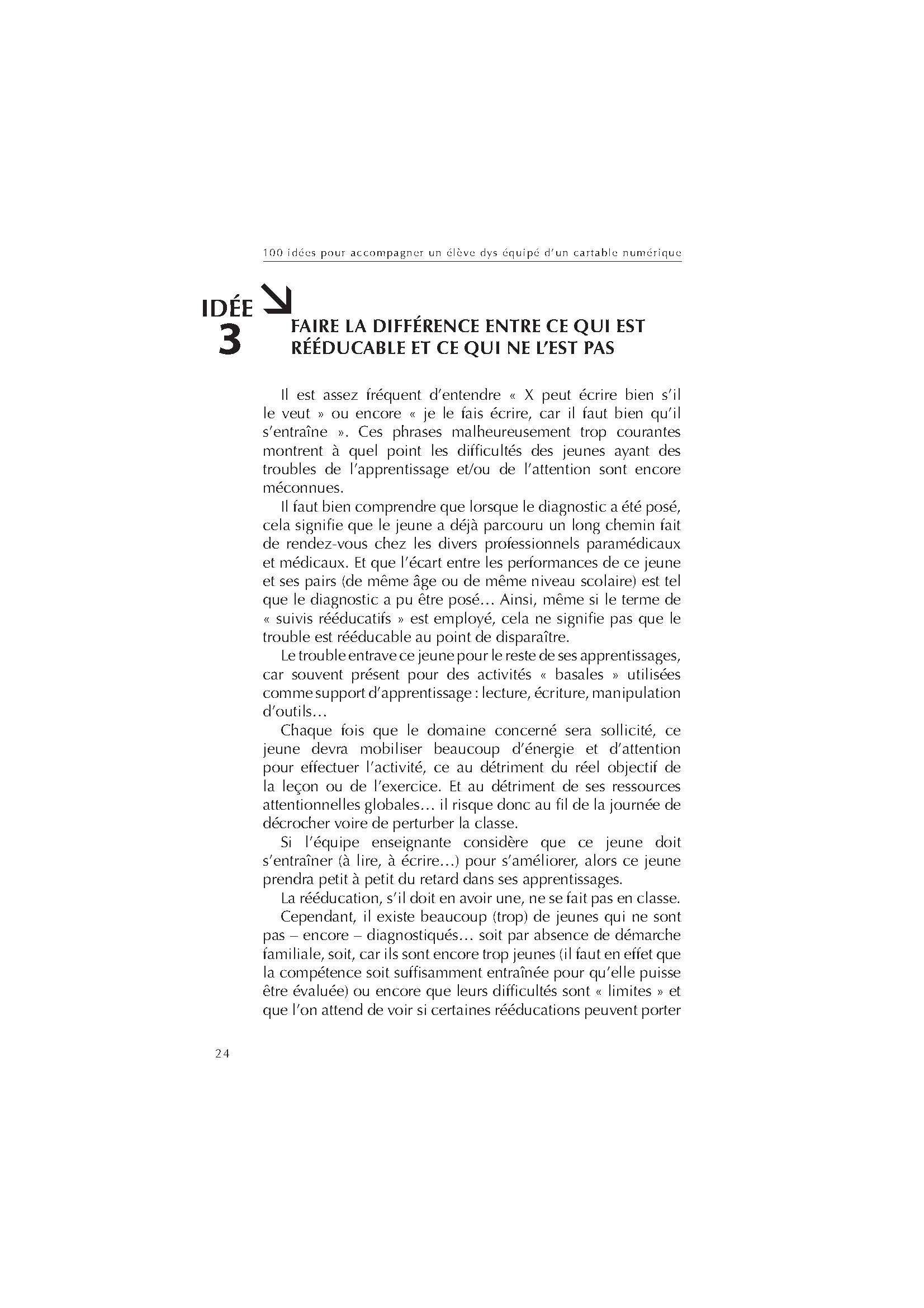 100 IDEES POUR ACCOMPAGNER UN ELEVE DYS EQUIPE D