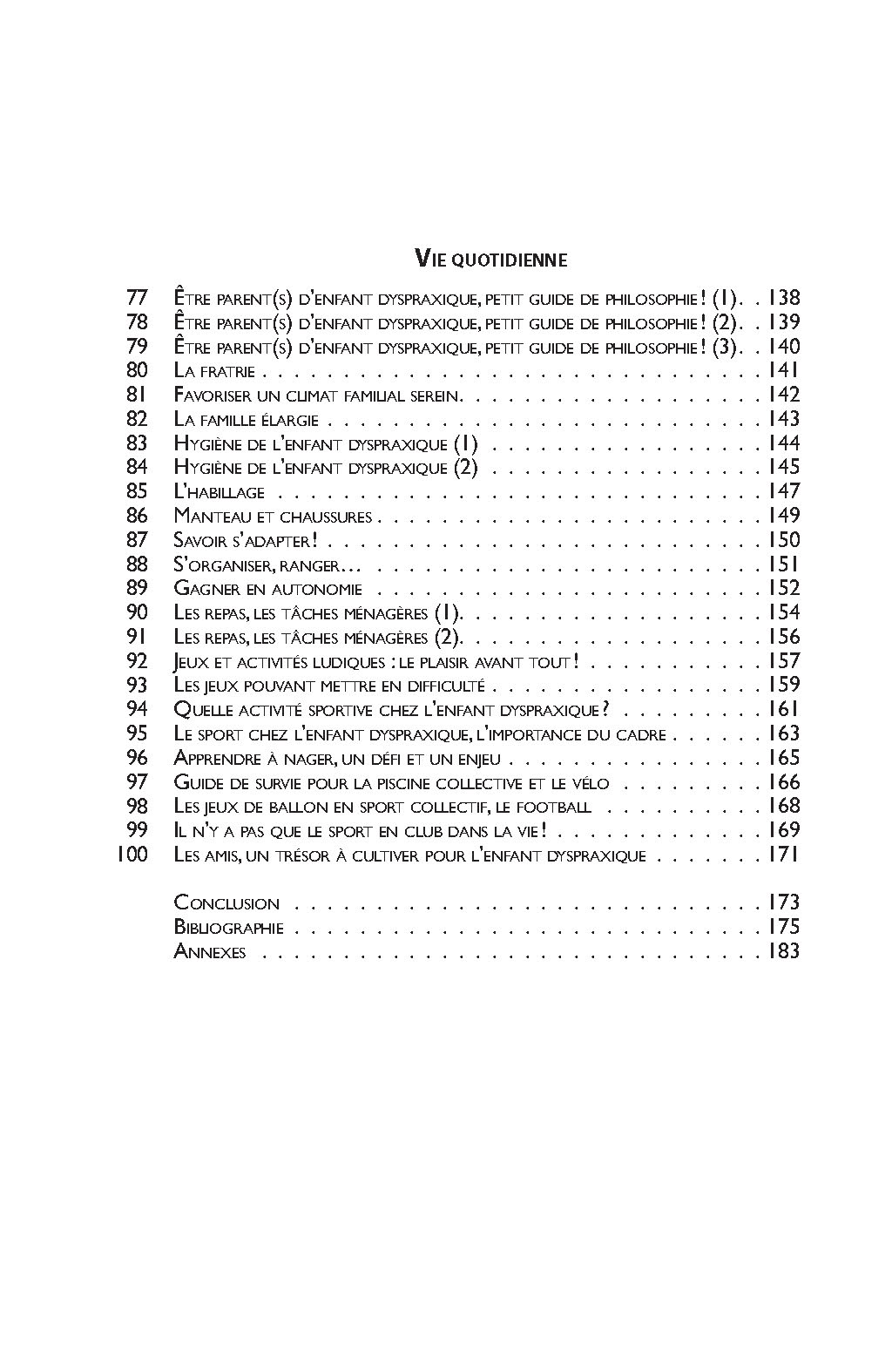 100 IDEES POUR MIEUX COMPRENDRE ET ACCOMPAGNER LES ENFANTS DYSPRAXIQUES 