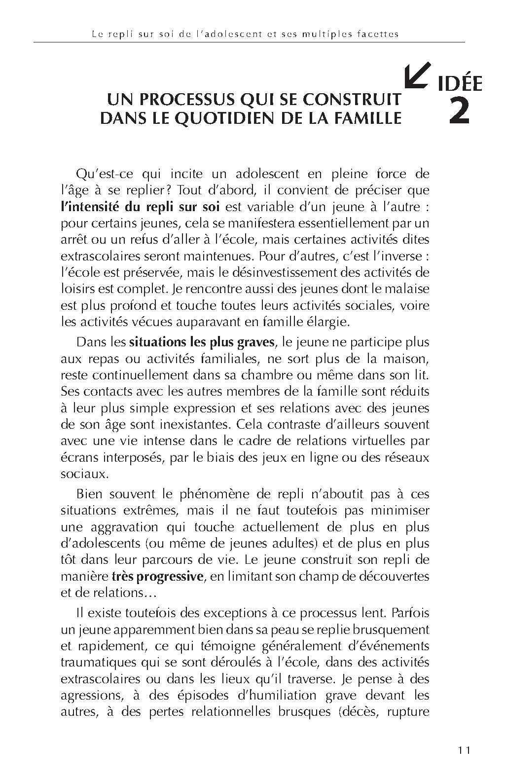 100 IDEES POUR LUTTER CONTRE LE REPLI SOCIAL DES ADOLESCENTS : PHOBIES SCOLAIRES, PHOBIE SOCIALE ET DEPRESSION DE L