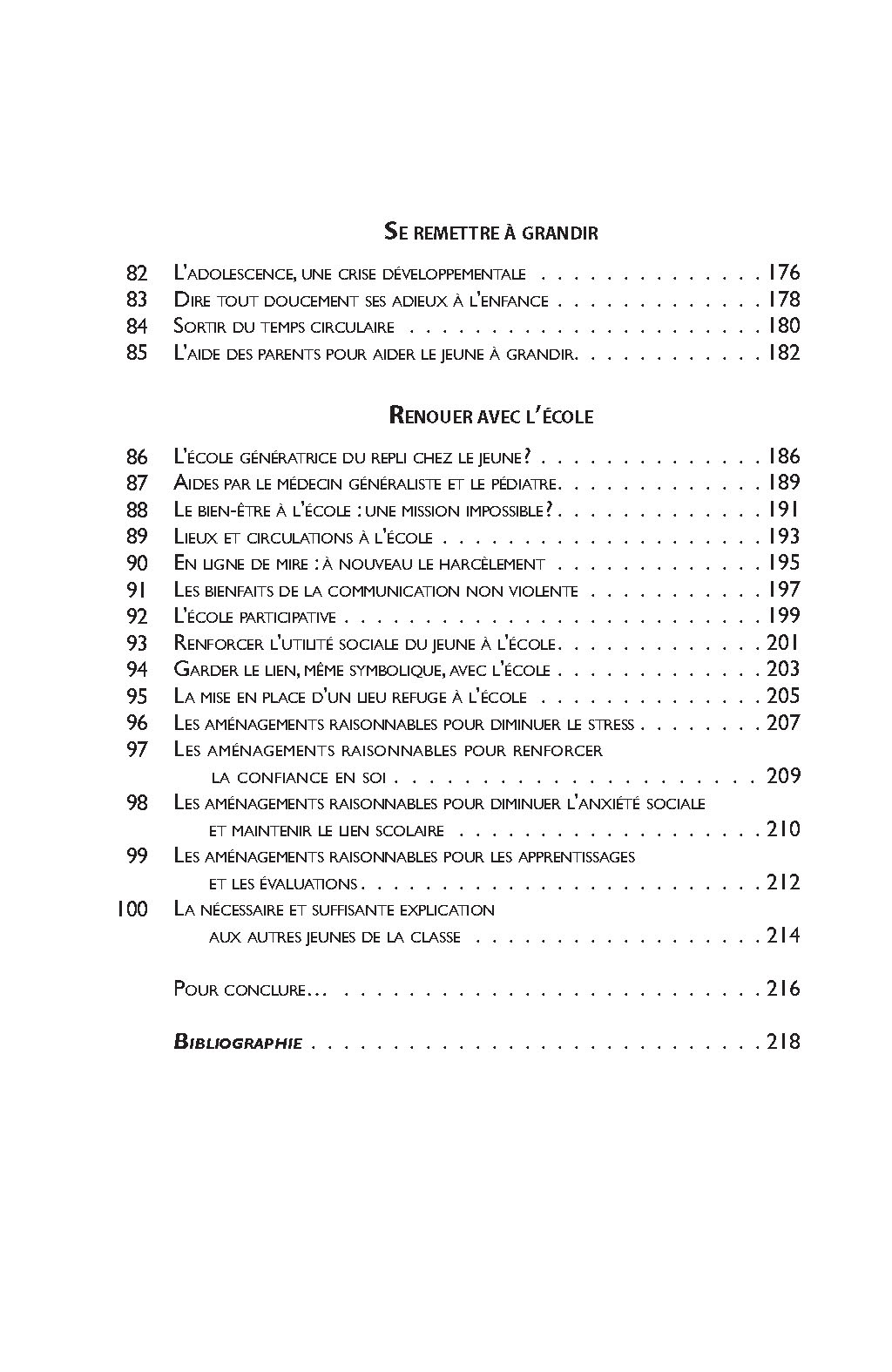 100 IDEES POUR LUTTER CONTRE LE REPLI SOCIAL DES ADOLESCENTS : PHOBIES SCOLAIRES, PHOBIE SOCIALE ET DEPRESSION DE L