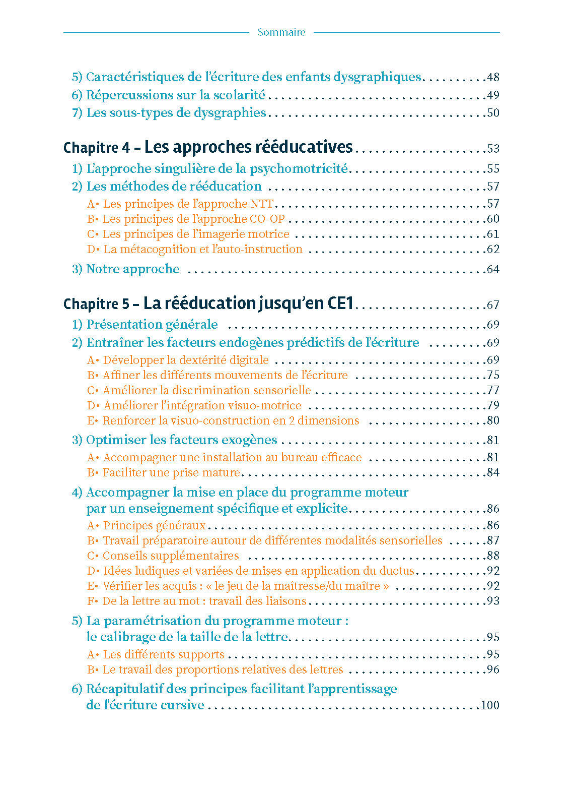 REEDUQUER LES TROUBLES DE L