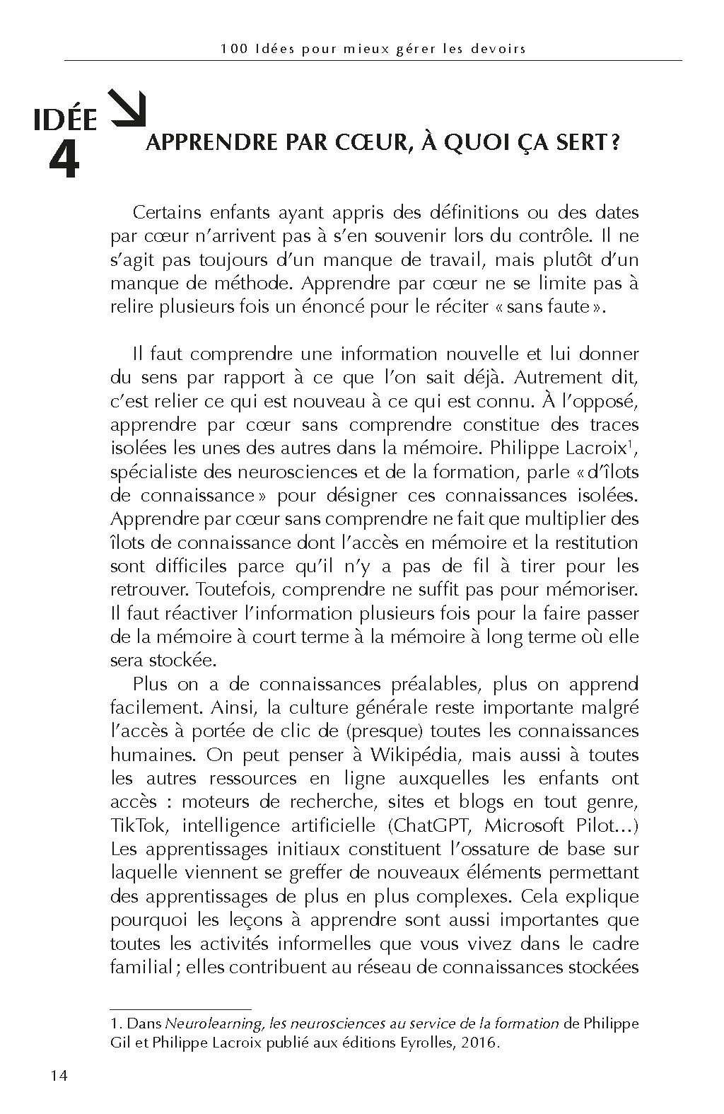 100 IDEES POUR MIEUX GERER LES DEVOIRS