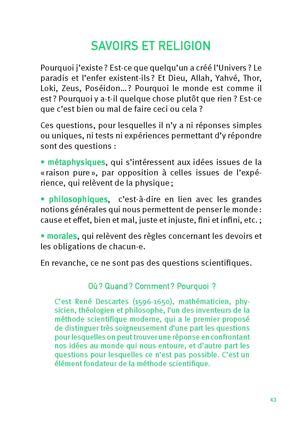 COMMENT LE SAIS-TU ?