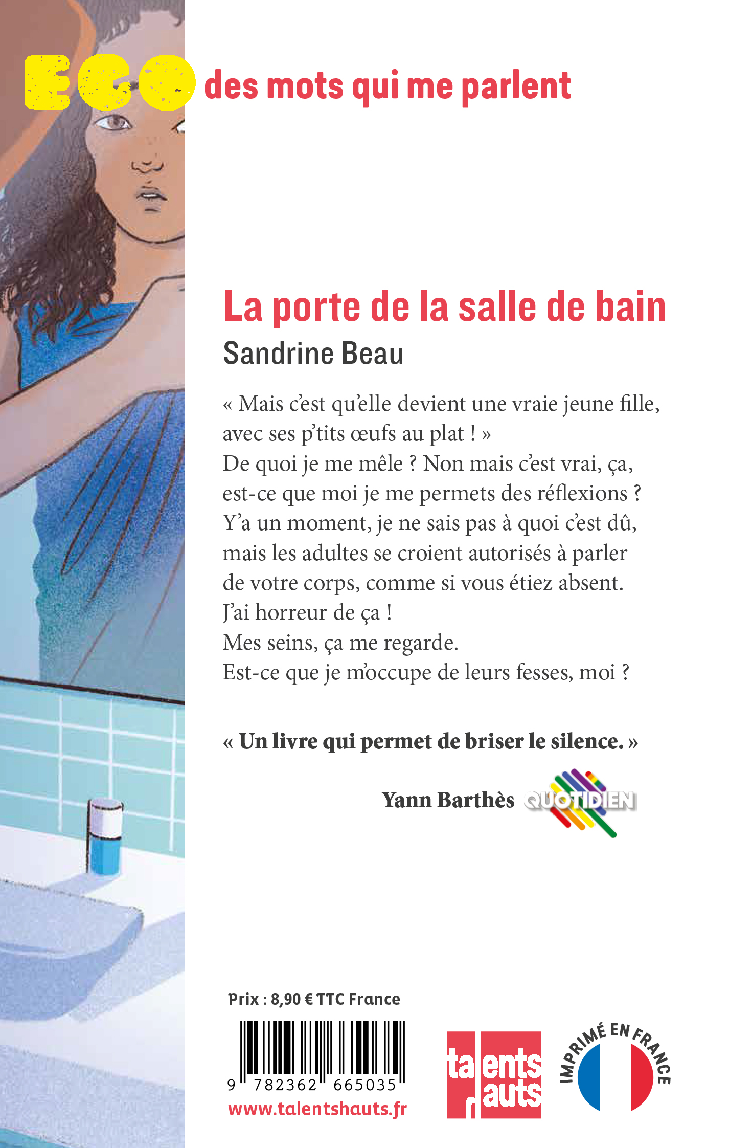 LA PORTE DE LA SALLE DE BAIN 