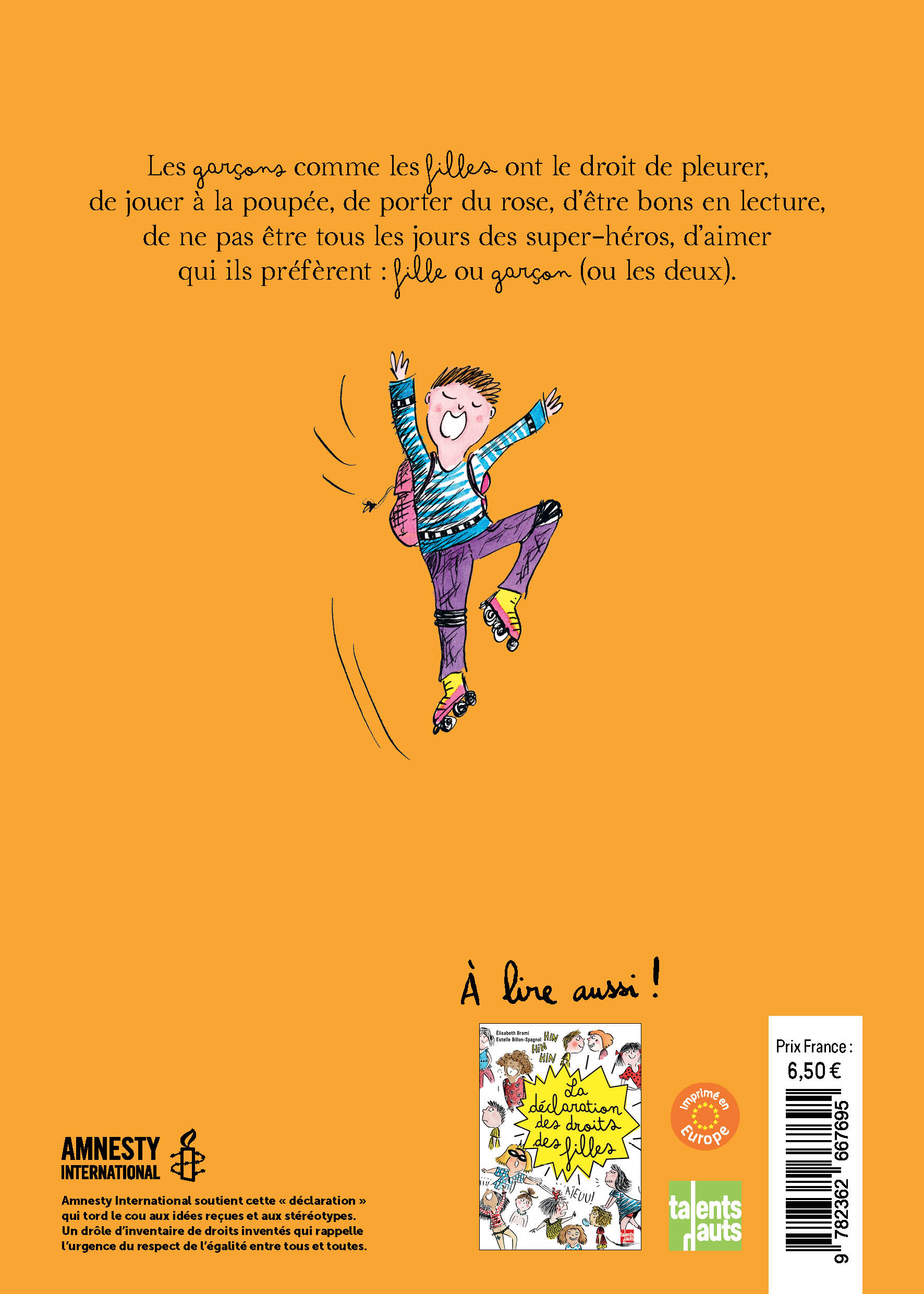 LA DECLARATION DES DROITS DES GARCONS