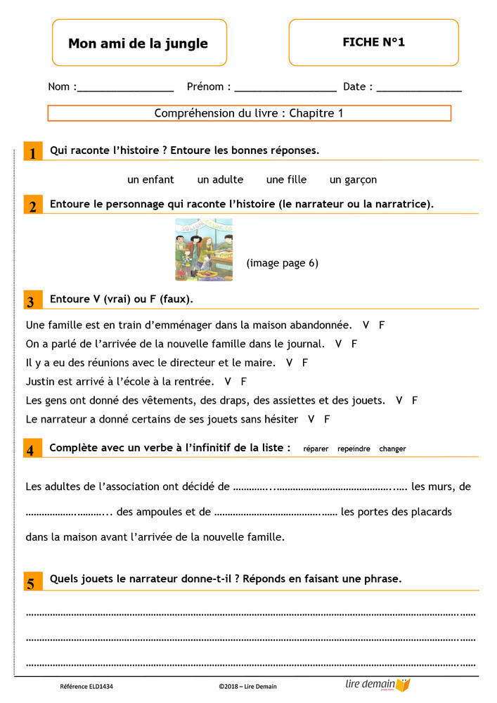 LECTURE SUIVIE - MON AMI DE LA JUNGLE (25 EX)