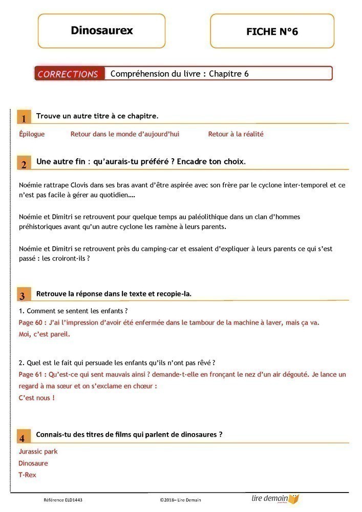 LECTURE SUIVIE - DINOSAUREX (FICHIER SEUL)