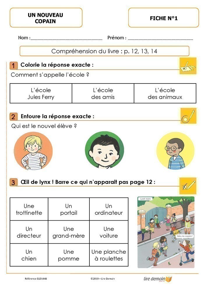 LECTURE SUIVIE - JE COMMENCE A LIRE EN BD : UN NOUVEAU COPAIN (25 EX)