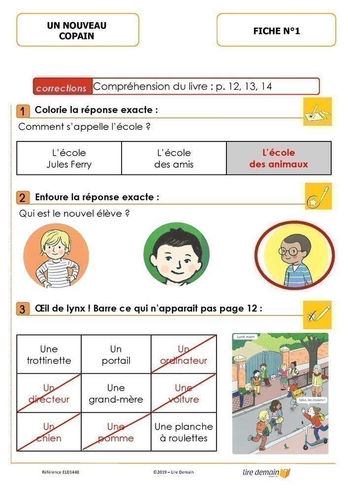 LECTURE SUIVIE - JE COMMENCE A LIRE EN BD : UN NOUVEAU COPAIN (25 EX)