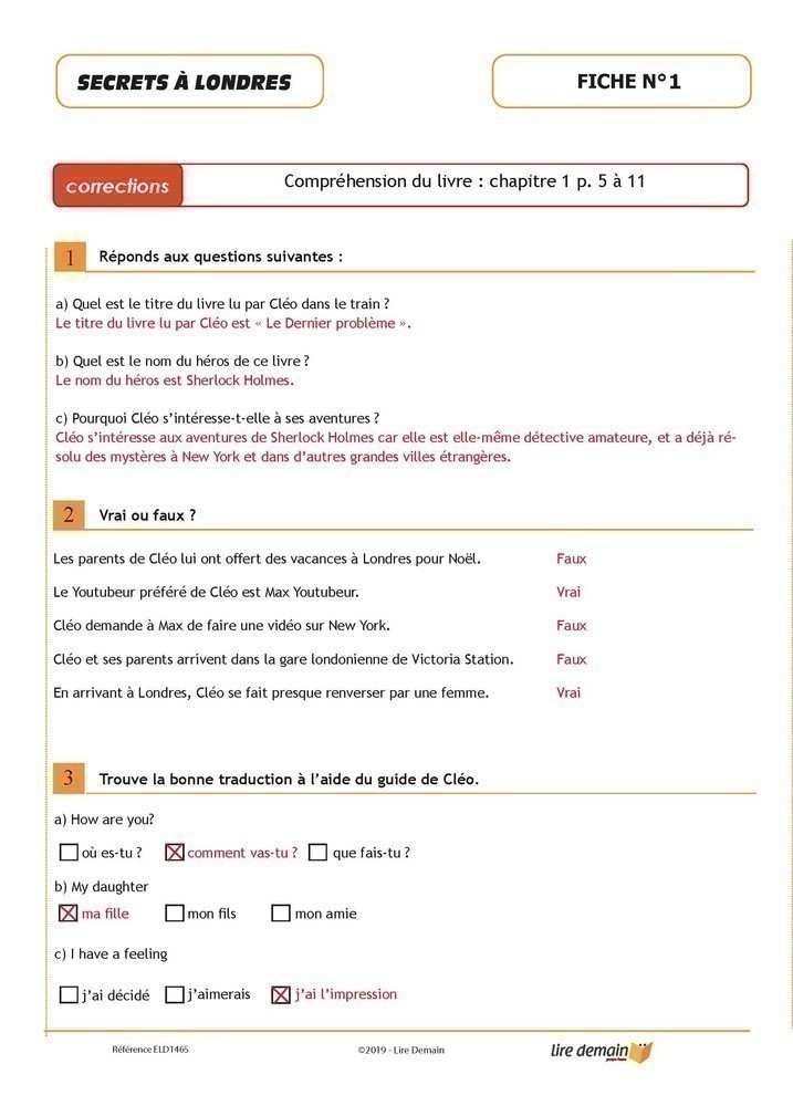 LECTURE SUIVIE - CLEO LEFORT : SECRETS A LONDRES (FICHIER SEUL)