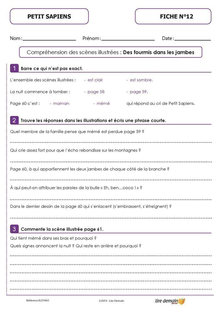 LECTURE SUIVIE - PETIT SAPIENS (25 EX)