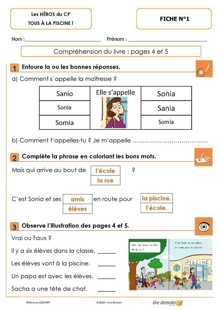 LECTURE SUIVIE - HEROS DU CP - TOUS A LA PISCINE N.2 (FICHIER SEUL)