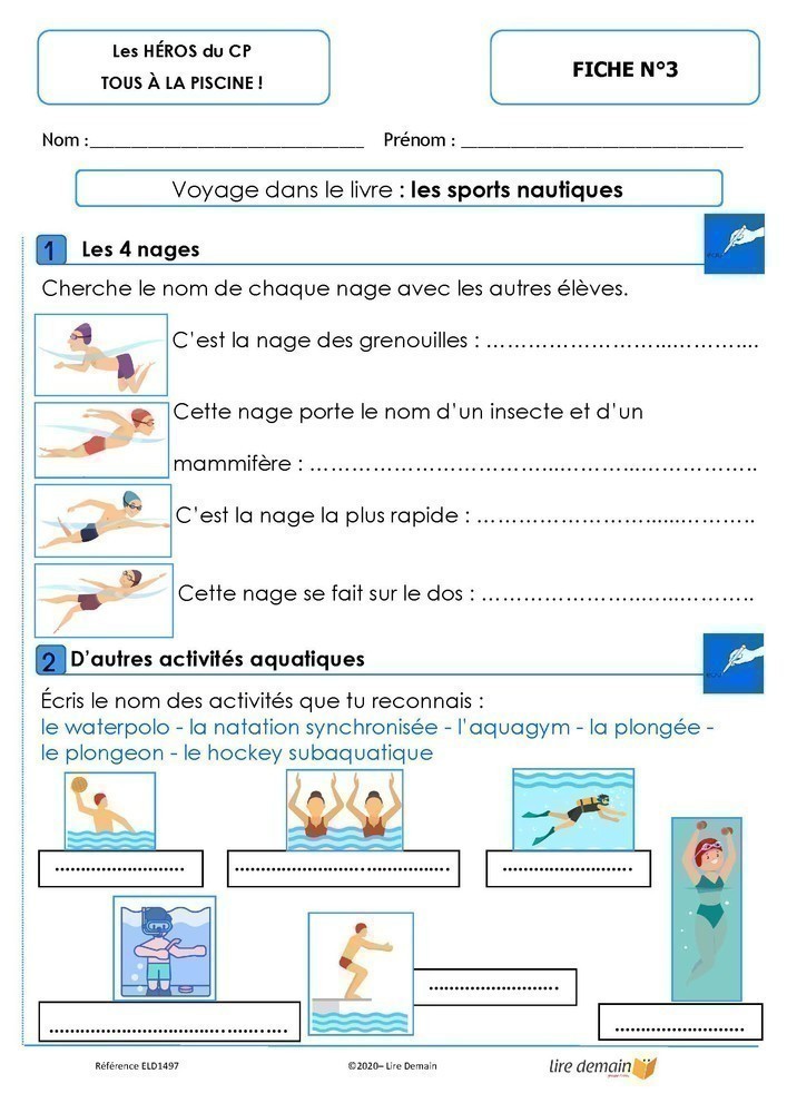 LECTURE SUIVIE - HEROS DU CP - TOUS A LA PISCINE N.2 (FICHIER SEUL)