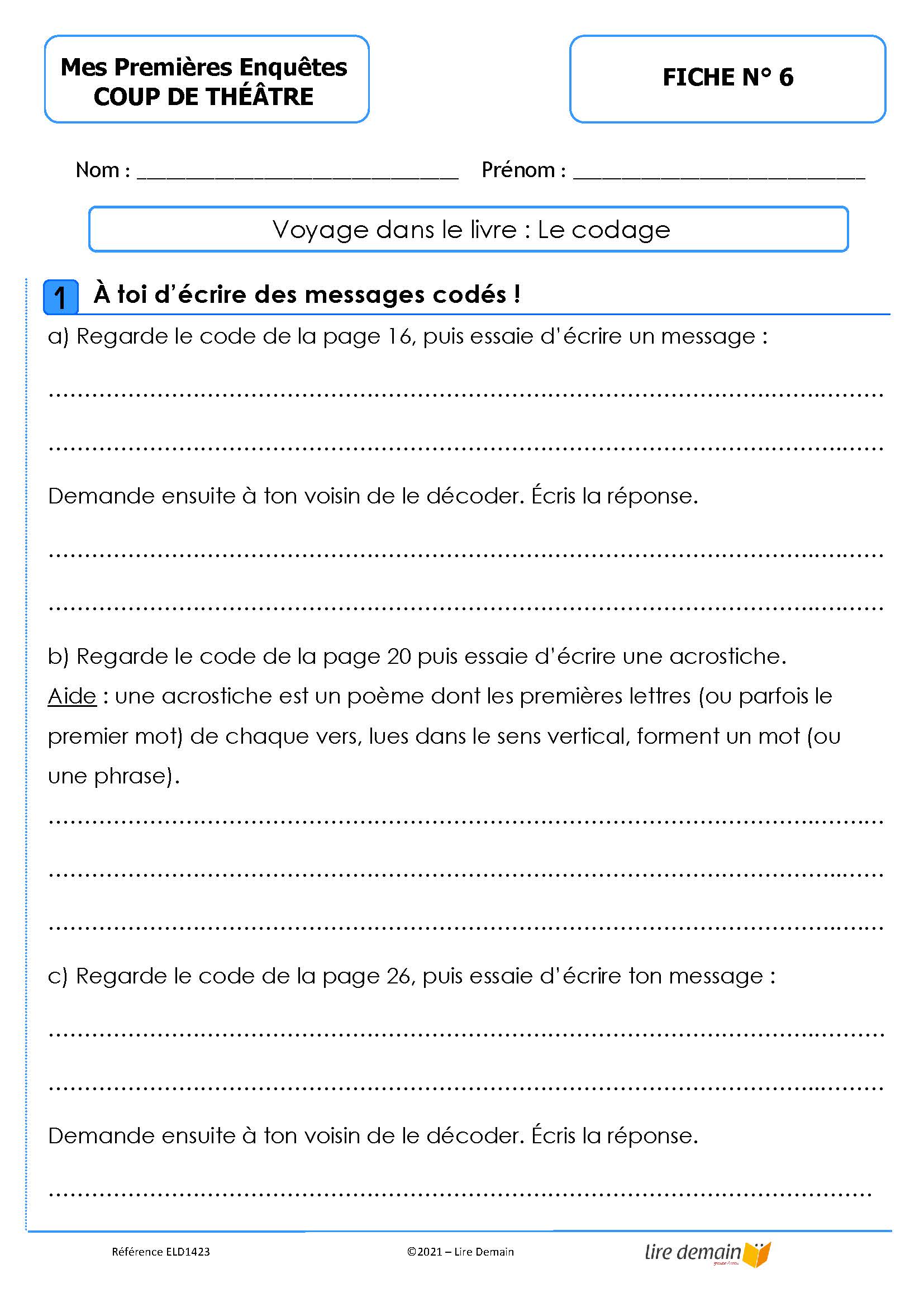 LECTURE SUIVIE - COUP DE THEATRE (FICHIER SEUL)