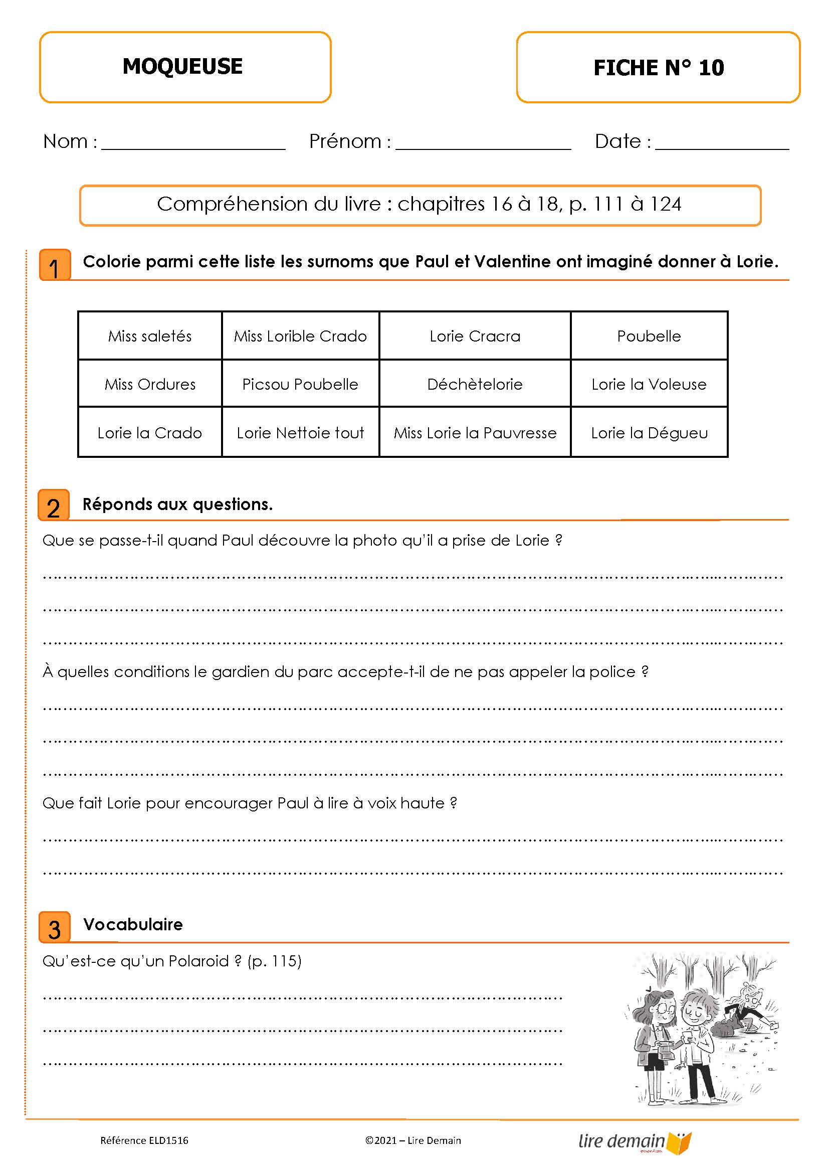 LECTURE SUIVIE - MOQUEUSE (FICHIER SEUL)