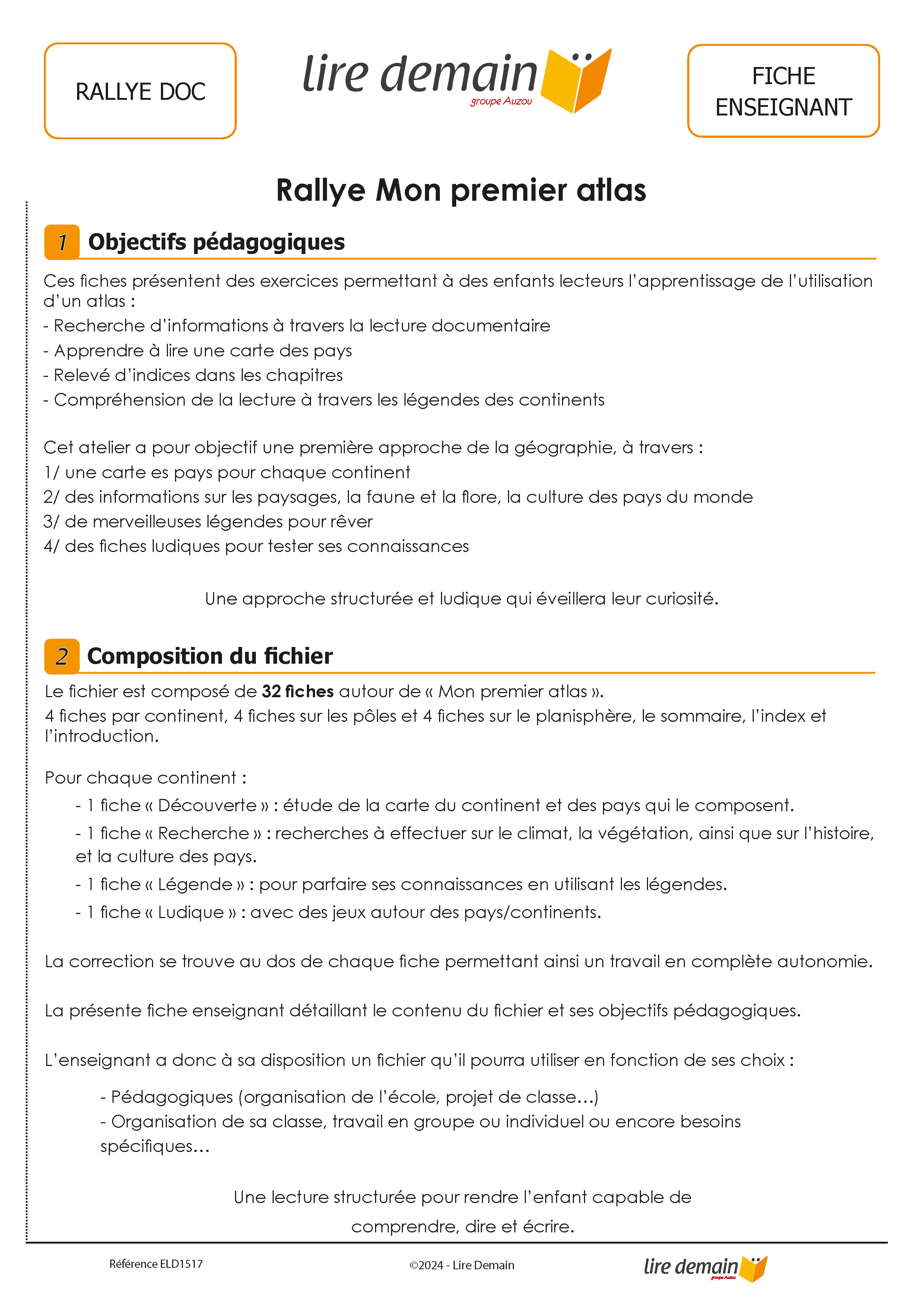 RALLYE DOC - MON PREMIER ATLAS (FICHIER SEUL)