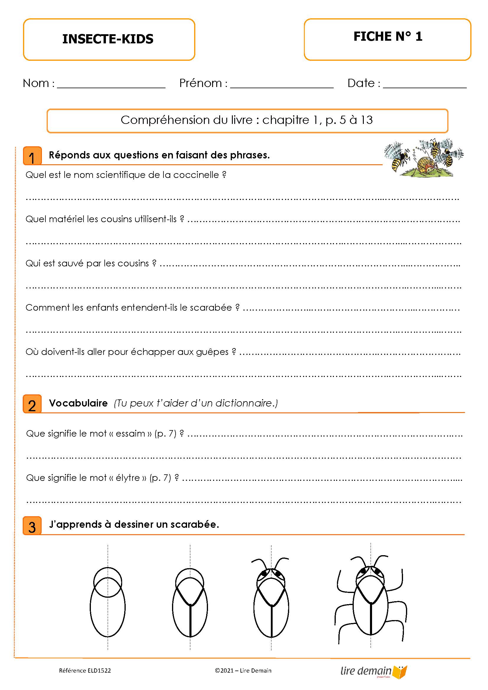 LECTURE SUIVIE - INSECTE-KIDS (FICHIER SEUL)