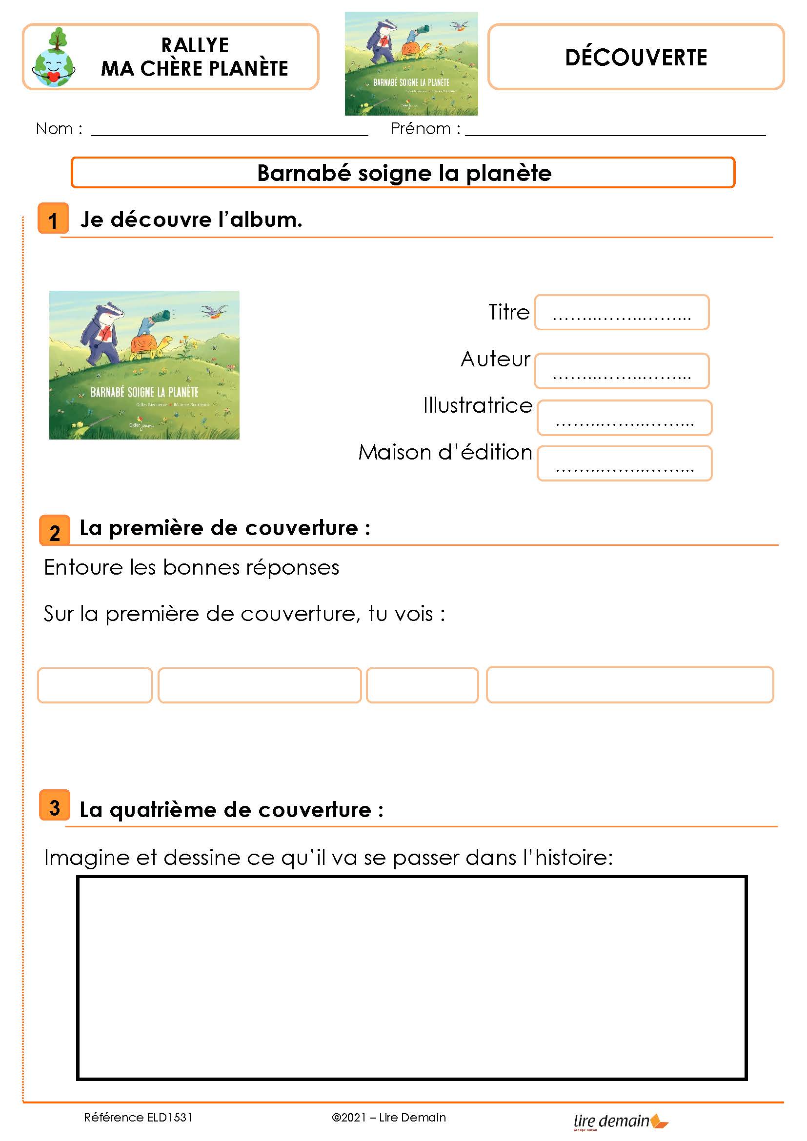 RALLYE LECTURE - MA CHERE PLANETE (FICHIER SEUL)