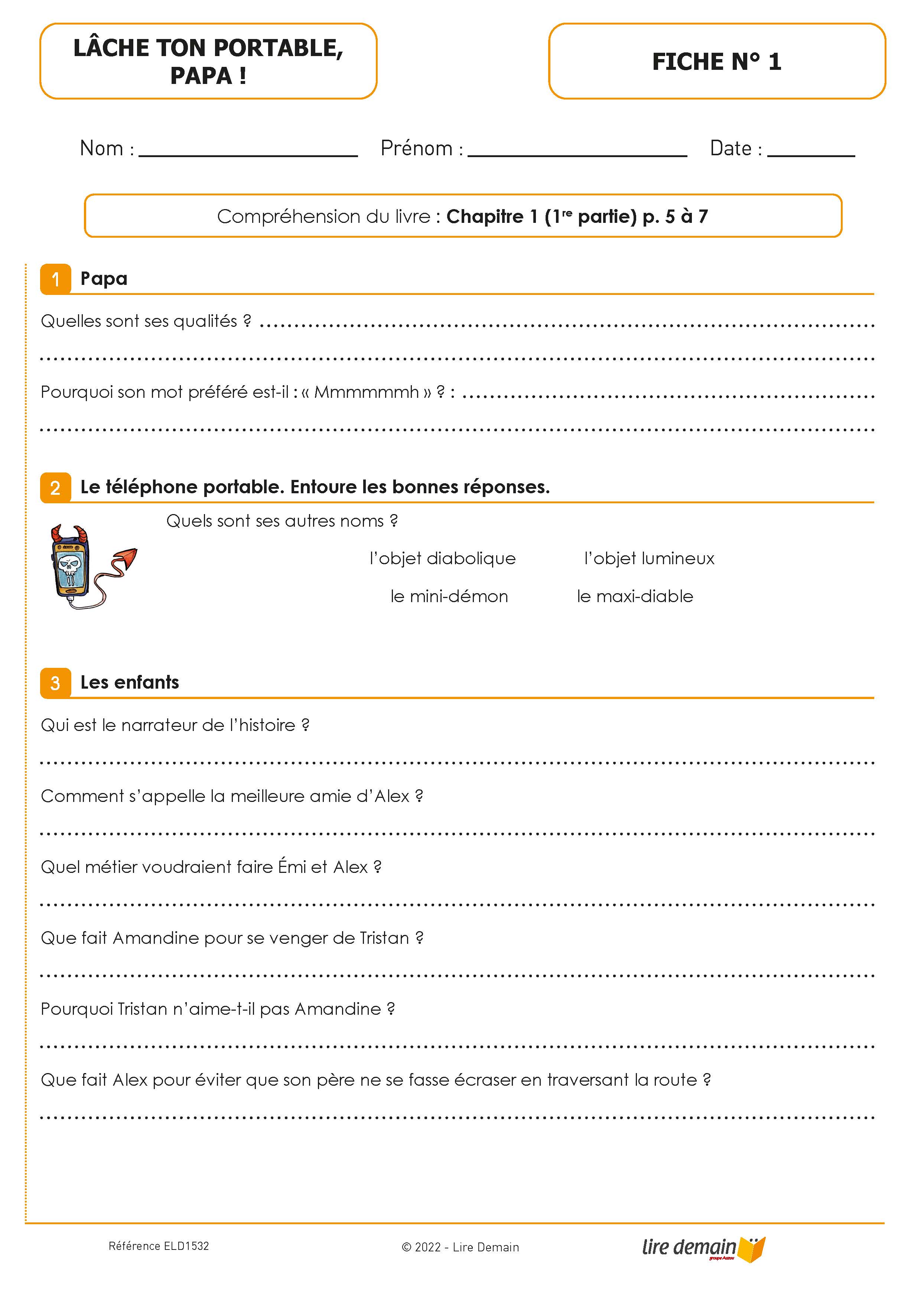 LECTURE SUIVIE - LACHE TON PORTABLE PAPA (FICHIER SEUL)