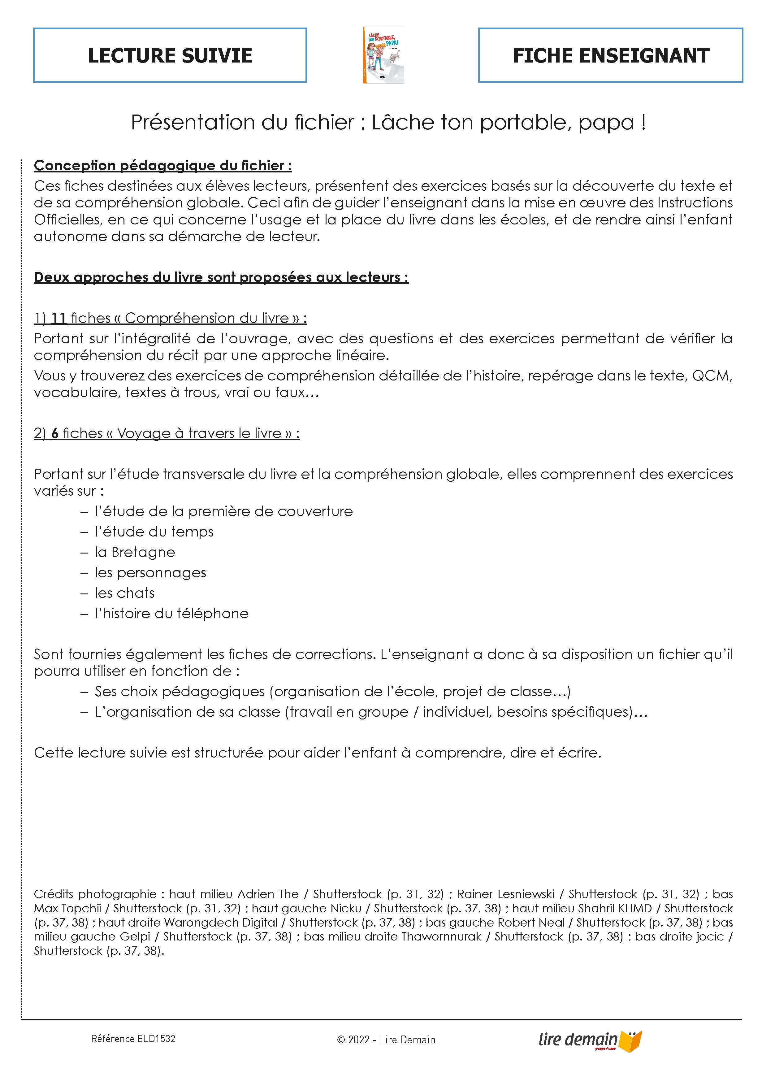 LECTURE SUIVIE - LACHE TON PORTABLE PAPA (FICHIER SEUL)