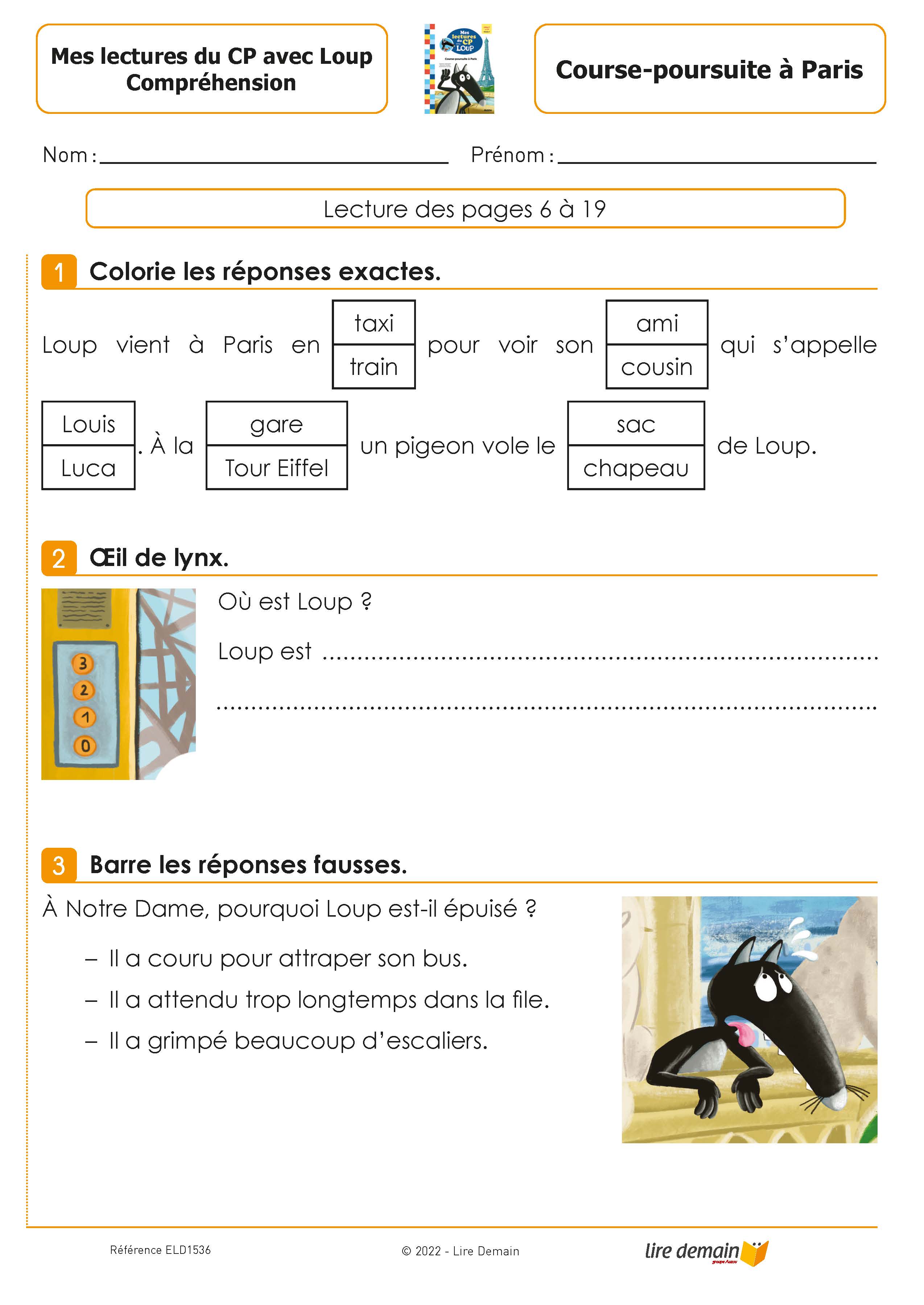 RALLYE LECTURE - MES LECTURES DU CP AVEC LOUP