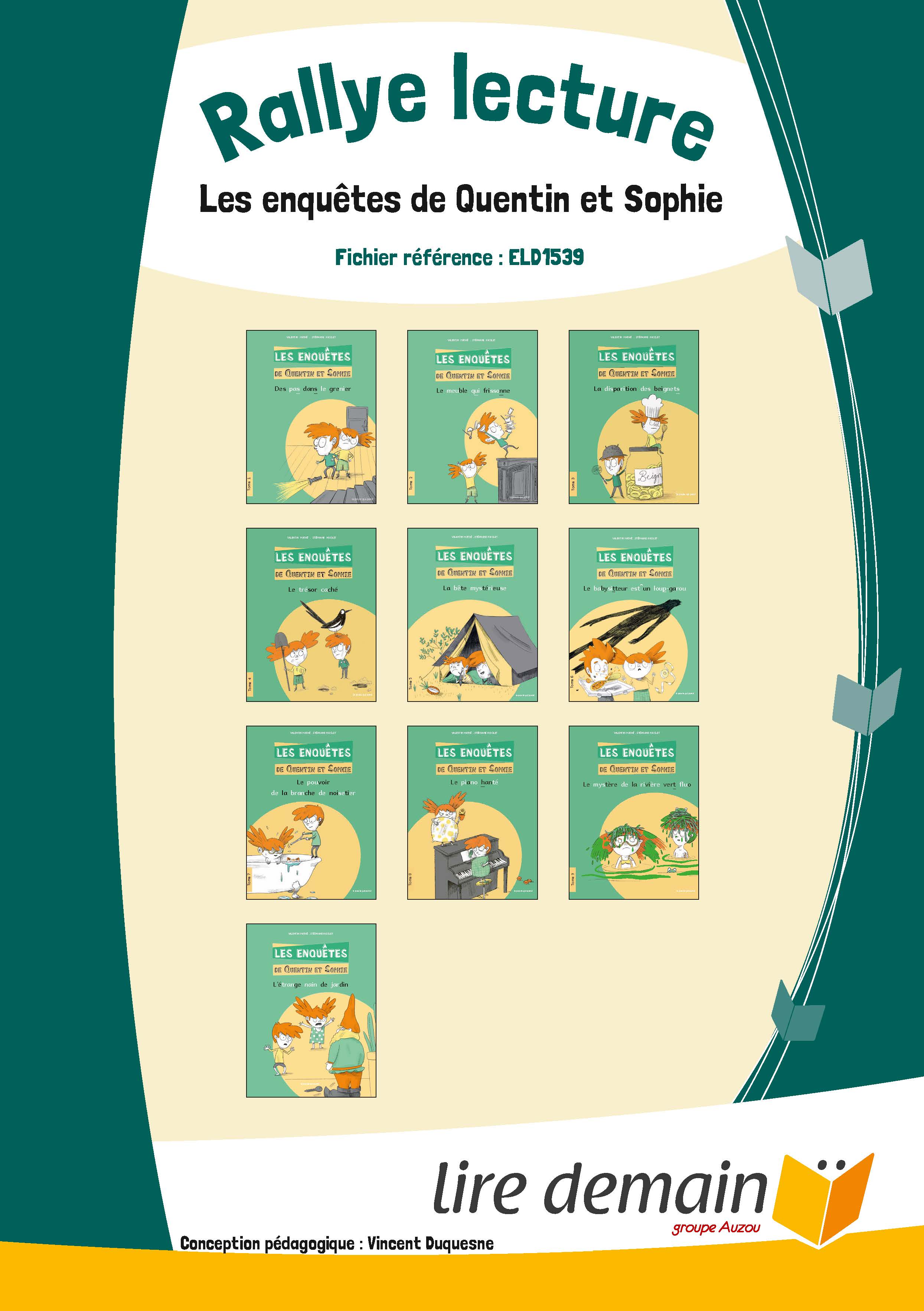 RALLYE LECTURE - LES ENQUETES DE QUENTIN ET SOPHIE (FICHIER SEUL)
