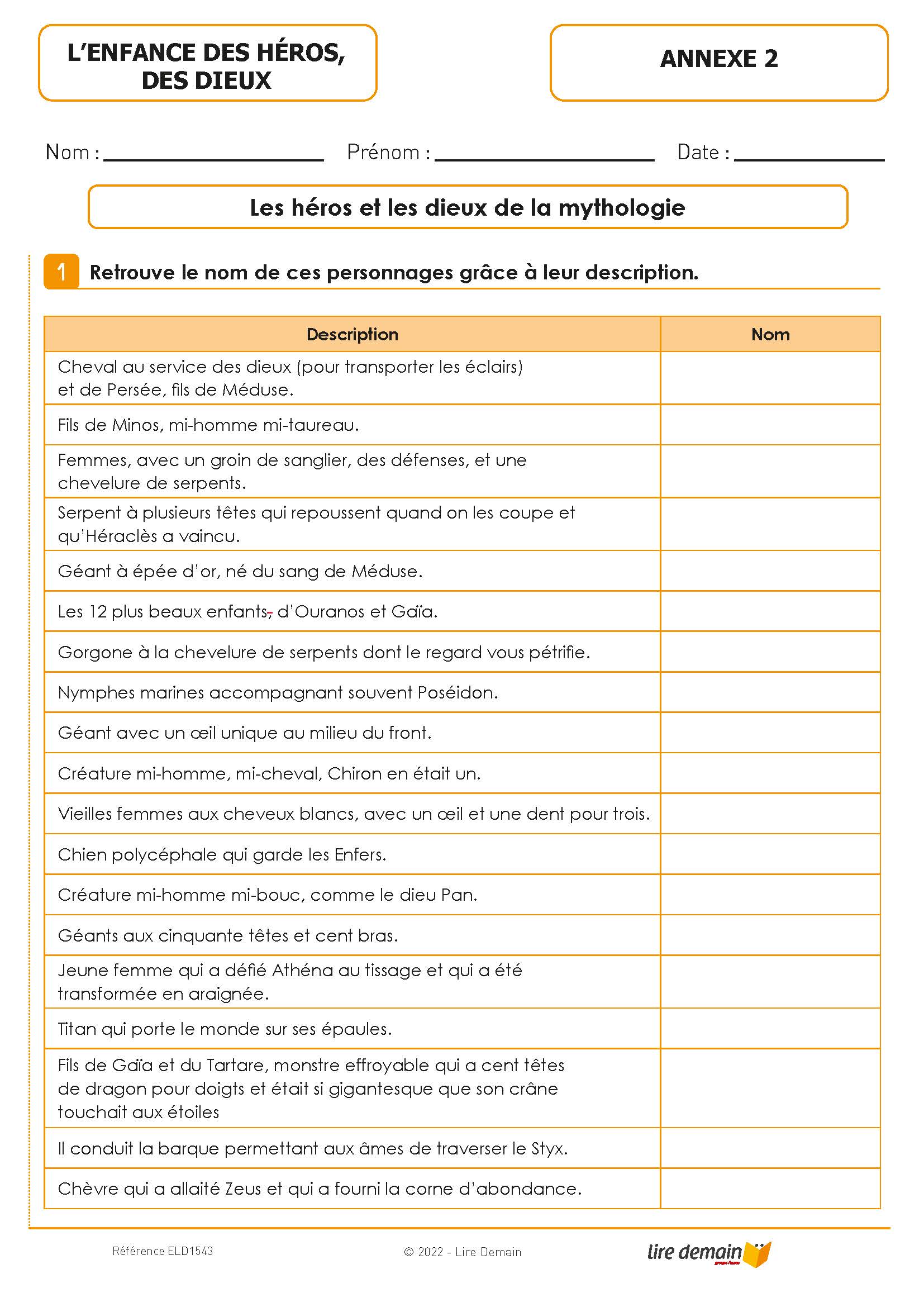 RALLYE LECTURE -  100% MYTHOLOGIE (FICHIER SEUL)