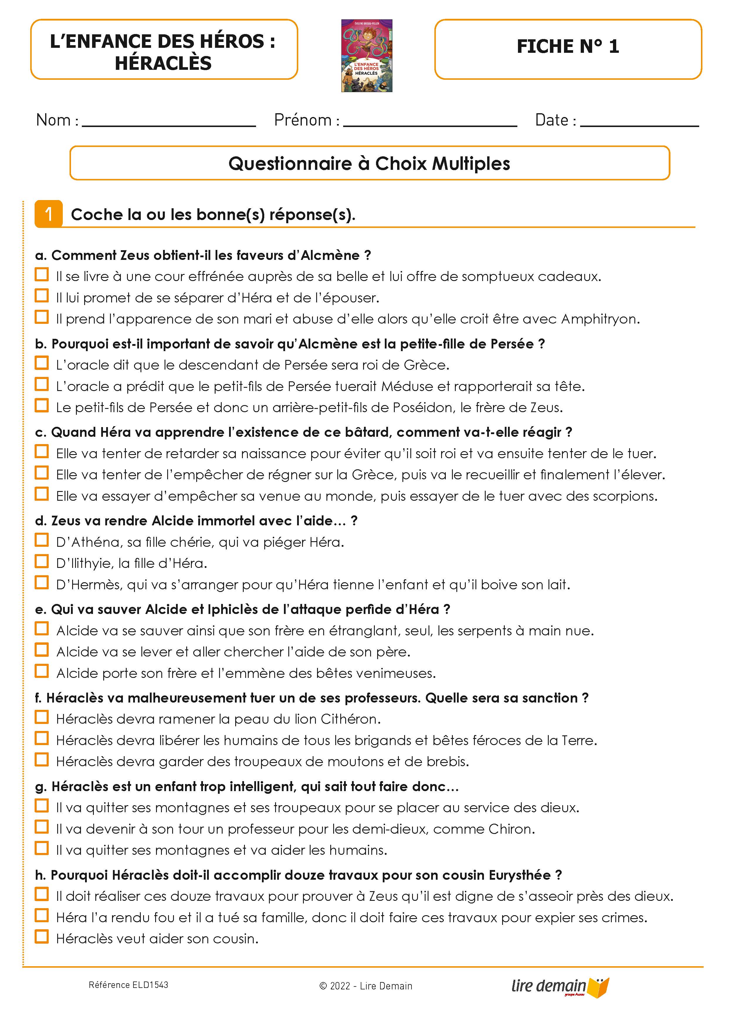 RALLYE LECTURE - 100% MYTHOLOGIE