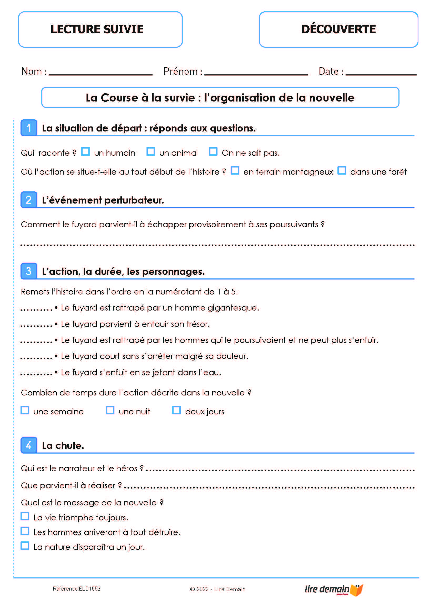 LECTURE SUIVIE - AU COEUR DE LA NATURE (FICHIER SEUL)