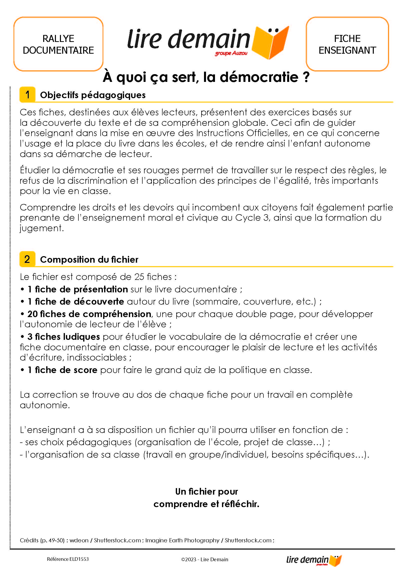 RALLYE DOC - A QUOI SERT LA DEMOCRATIE (FICHIER SEUL)