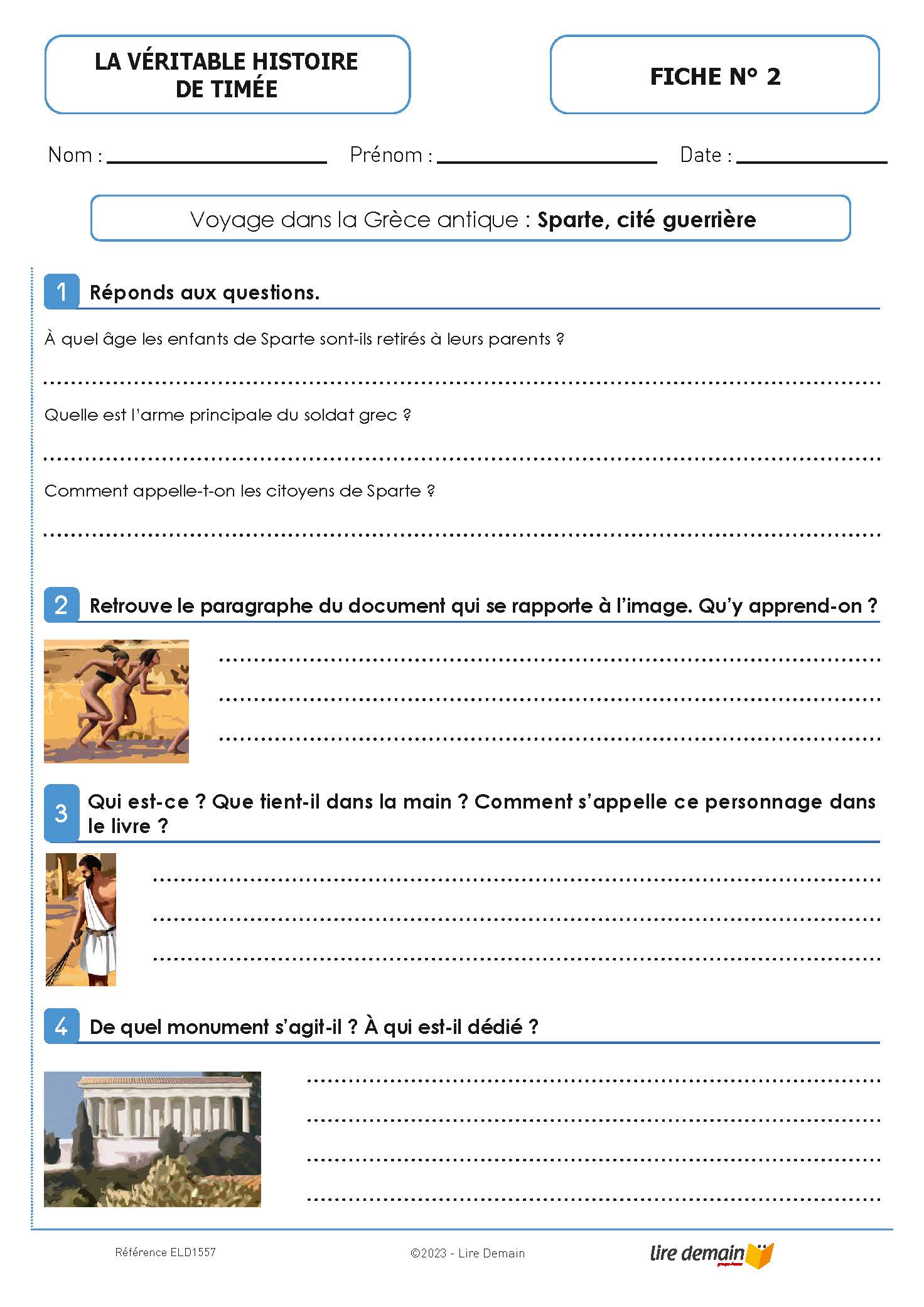 LECTURE SUIVIE - TIMEE AUX JEUX OLYMPIQUES (FICHIER SEUL)