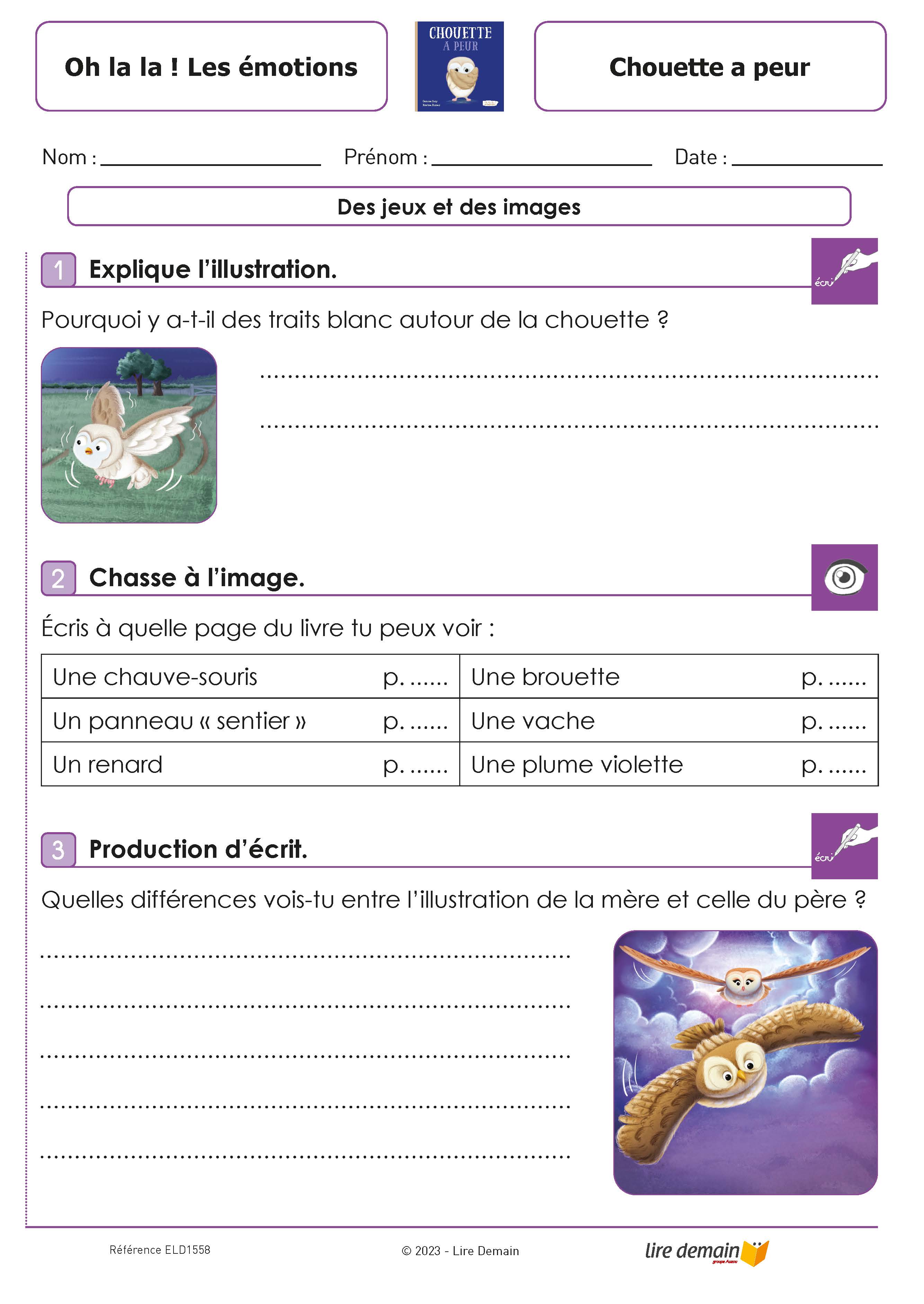 RALLYE LECTURE - OH LA LA LES EMOTIONS (FICHIER SEUL)