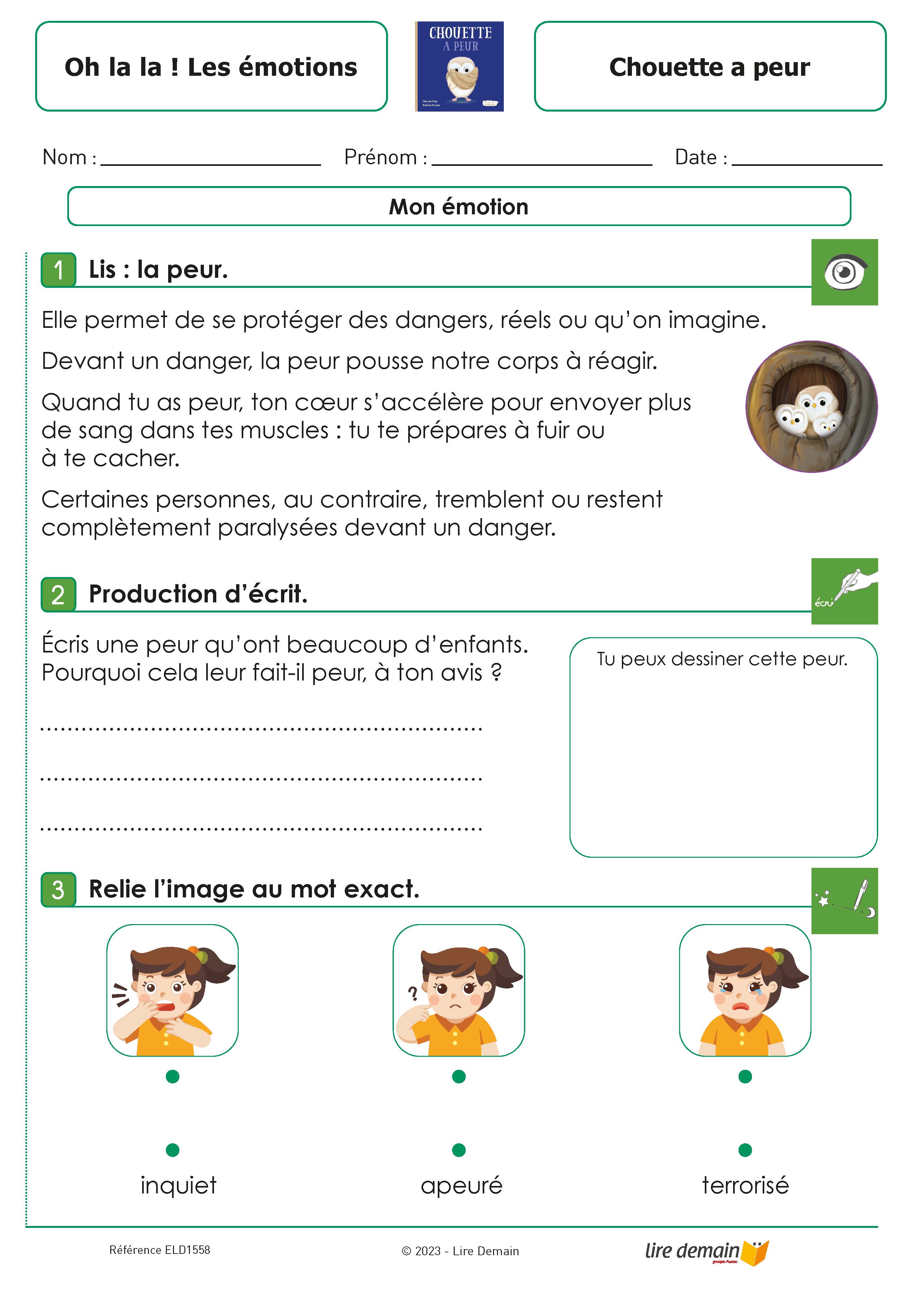 RALLYE LECTURE - OH LA LA LES EMOTIONS (FICHIER SEUL)