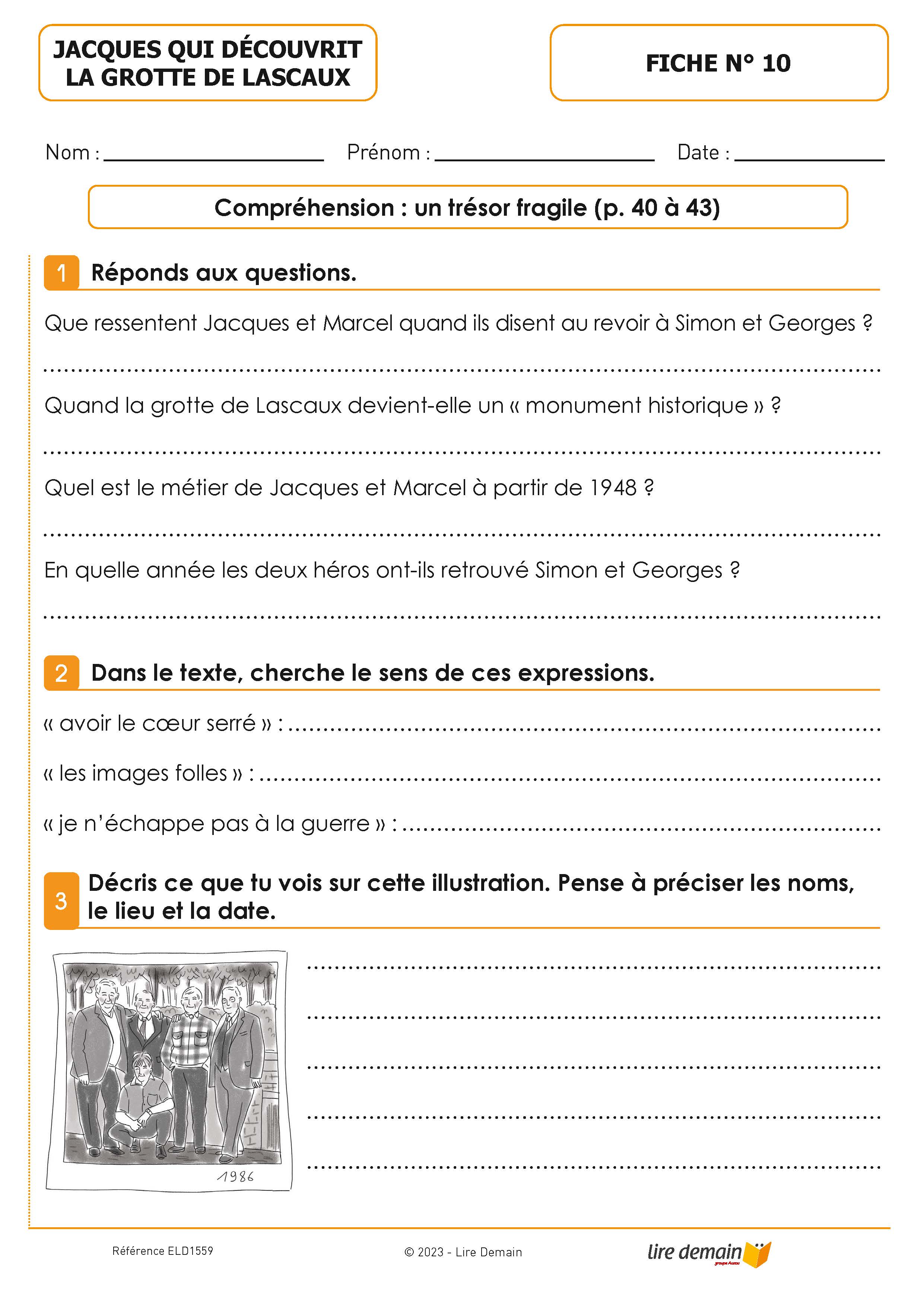 LECTURE SUIVIE - JACQUES QUI DECOUVRIT LA GROTTE DE LASCAUX (FICHIER SEUL)