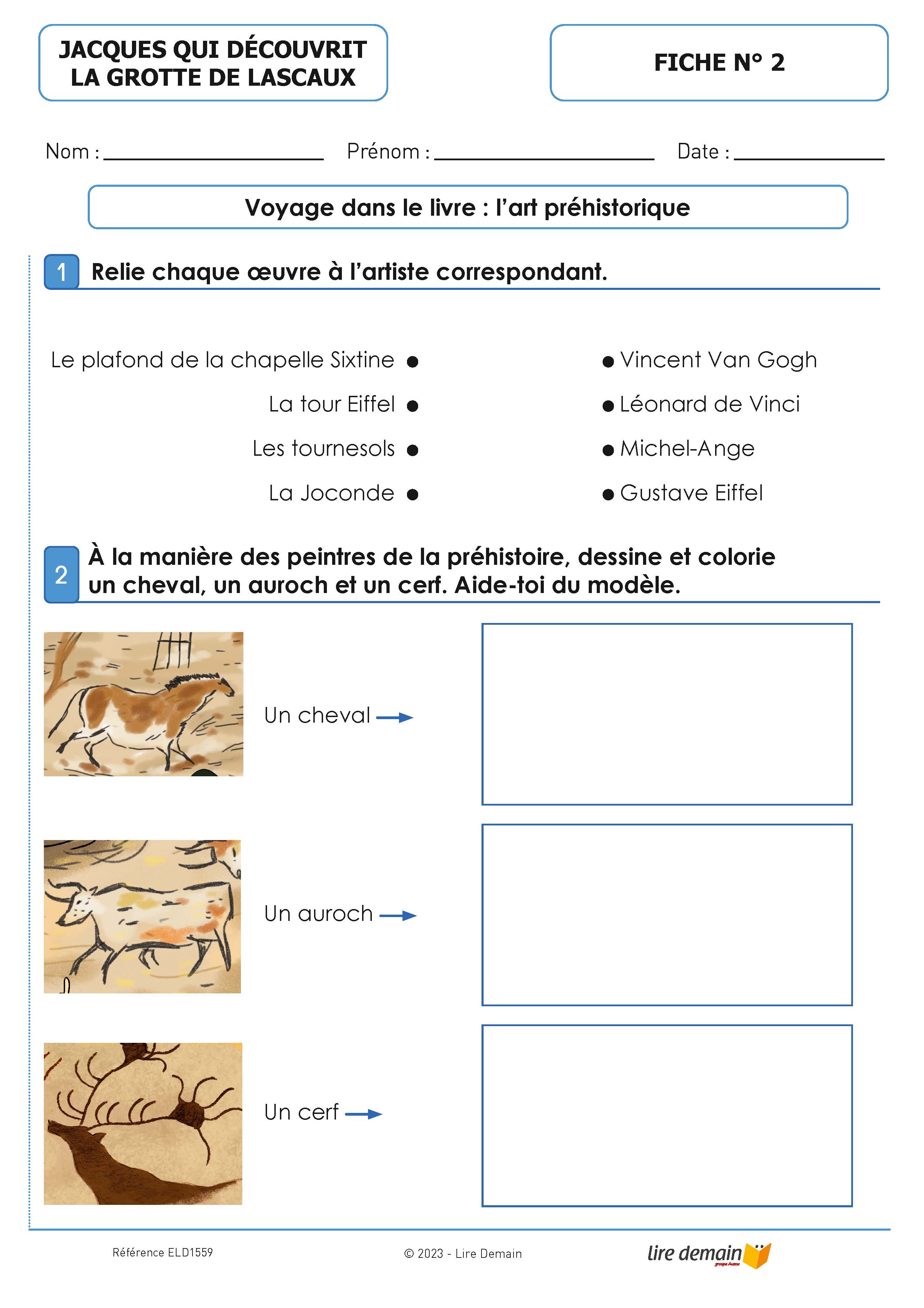 LECTURE SUIVIE - JACQUES QUI DECOUVRIT LA GROTTE DE LASCAUX (FICHIER SEUL)