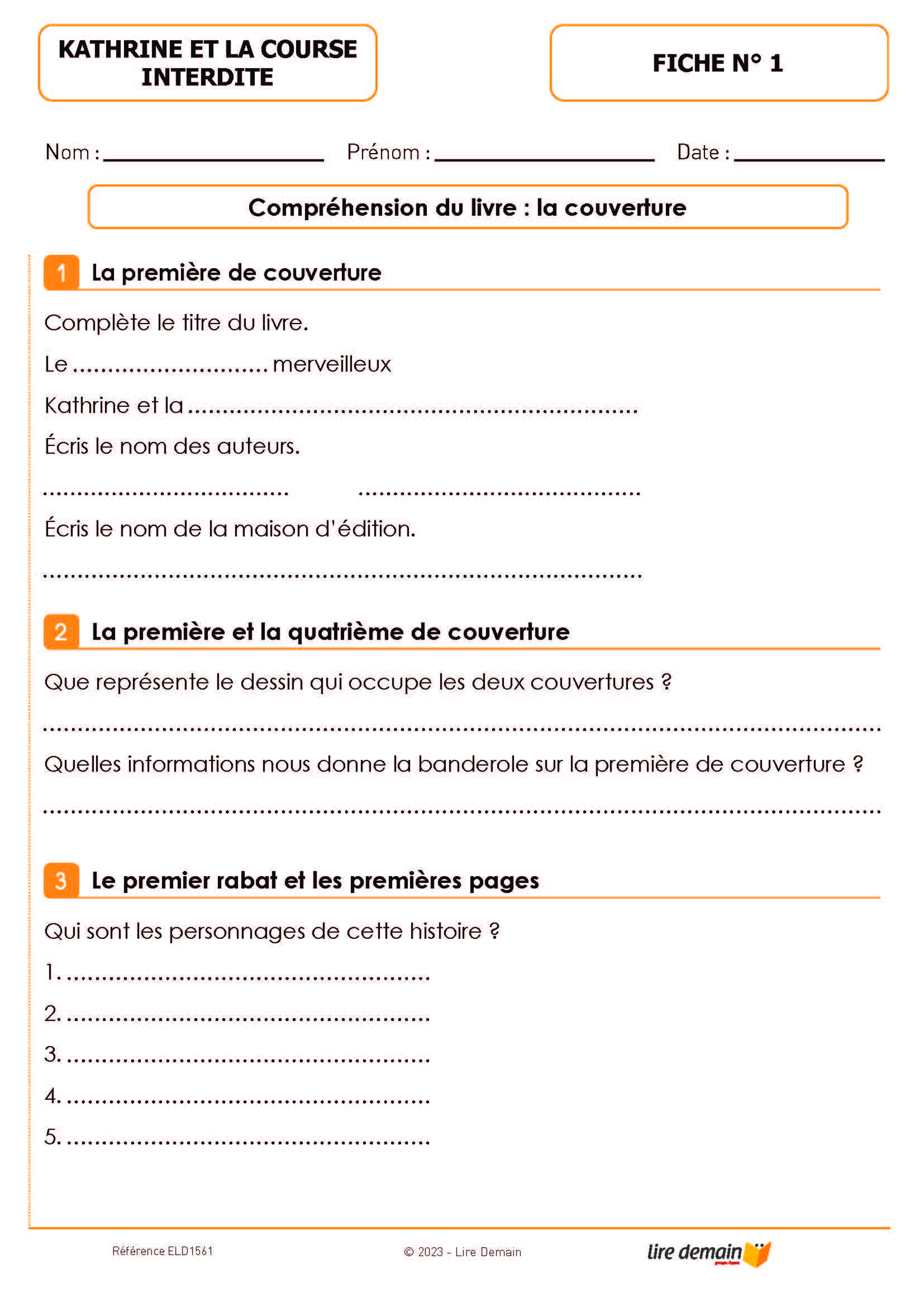 LECTURE SUIVIE - KATHRINE ET LA COURSE INTERDITE (25 EX)