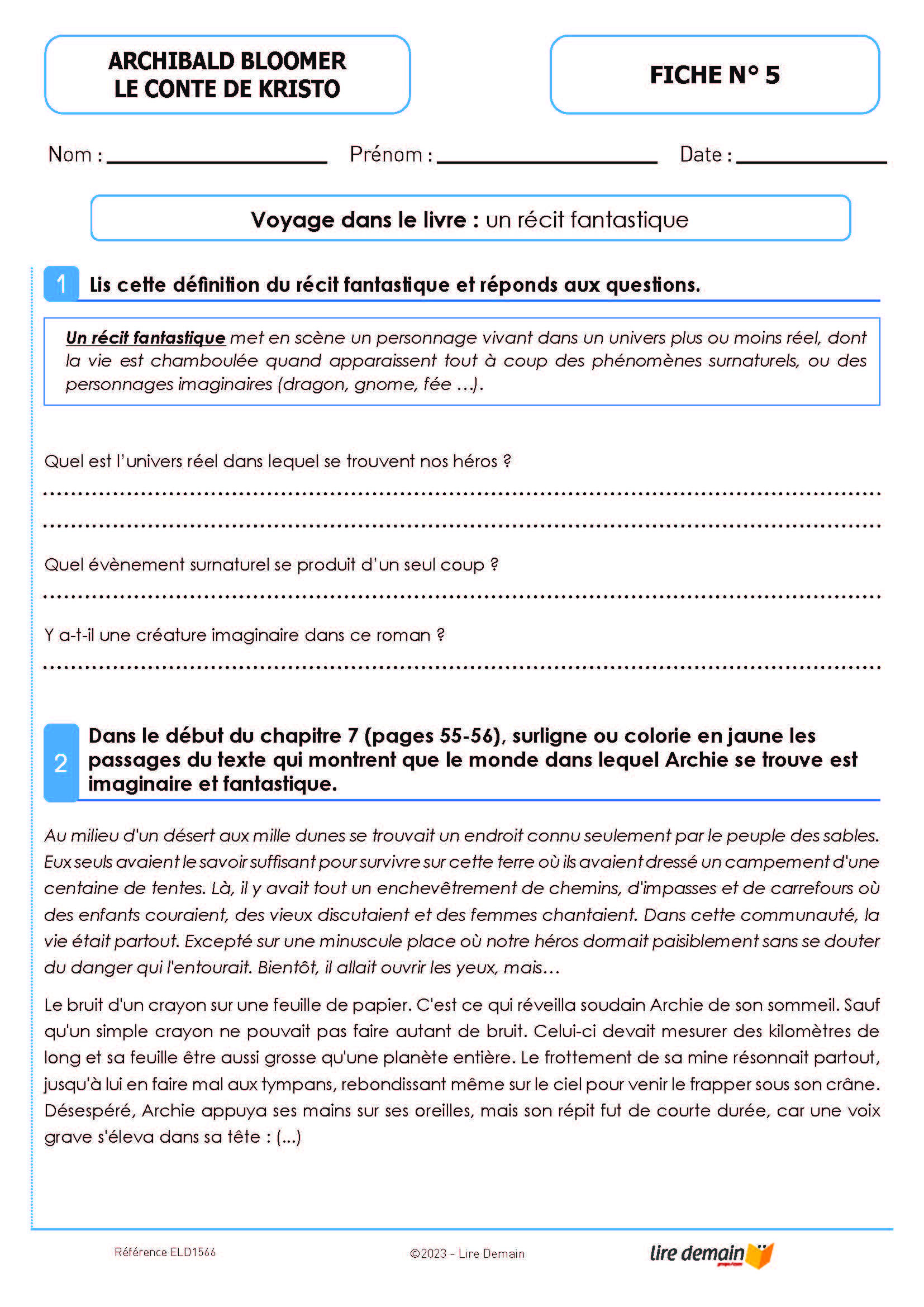 LECTURE SUIVIE - LES FOLLES LECTURES D