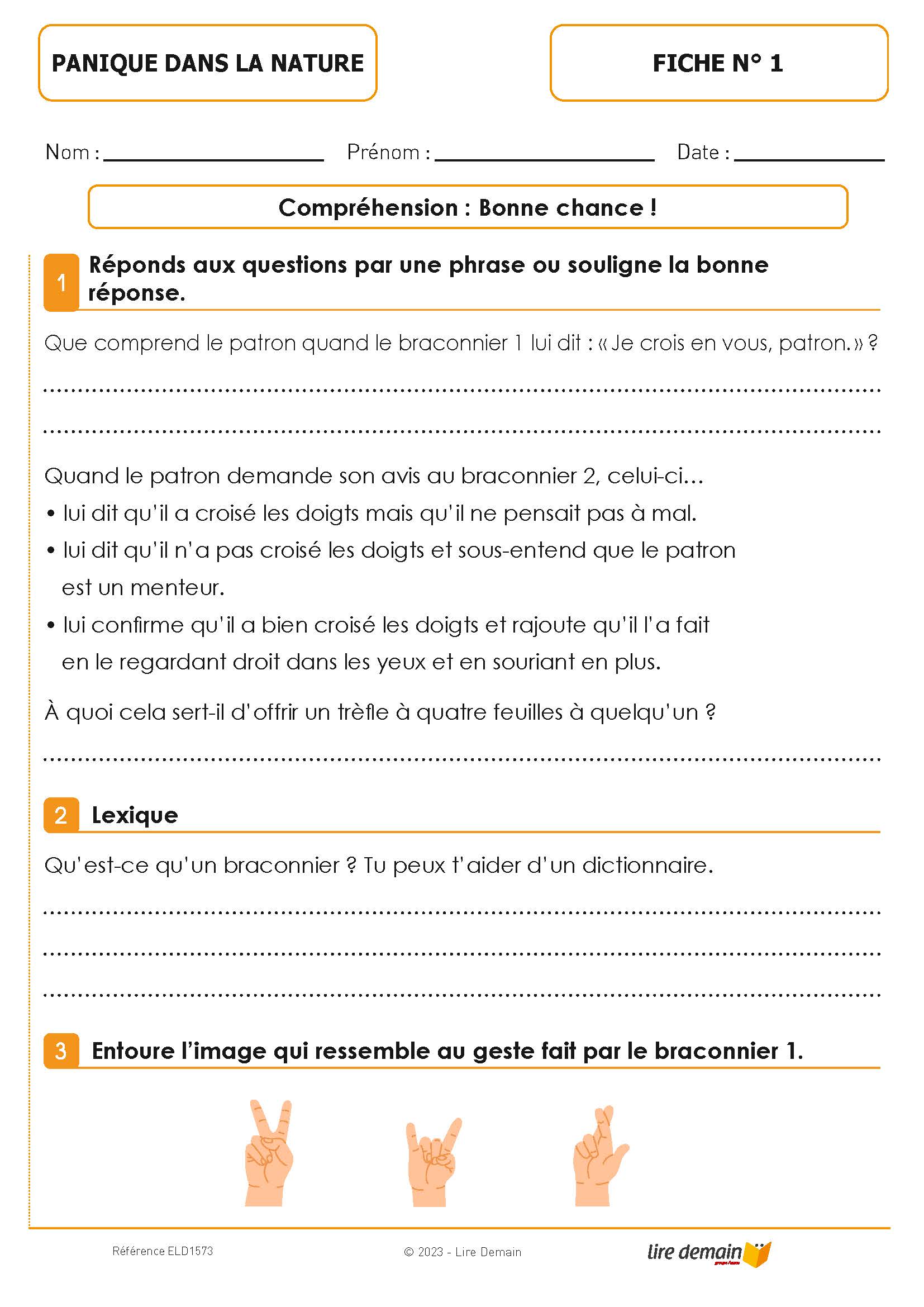 LECTURE SUIVIE THEATRE - PANIQUE DANS LA NATURE (FICHIER SEUL)