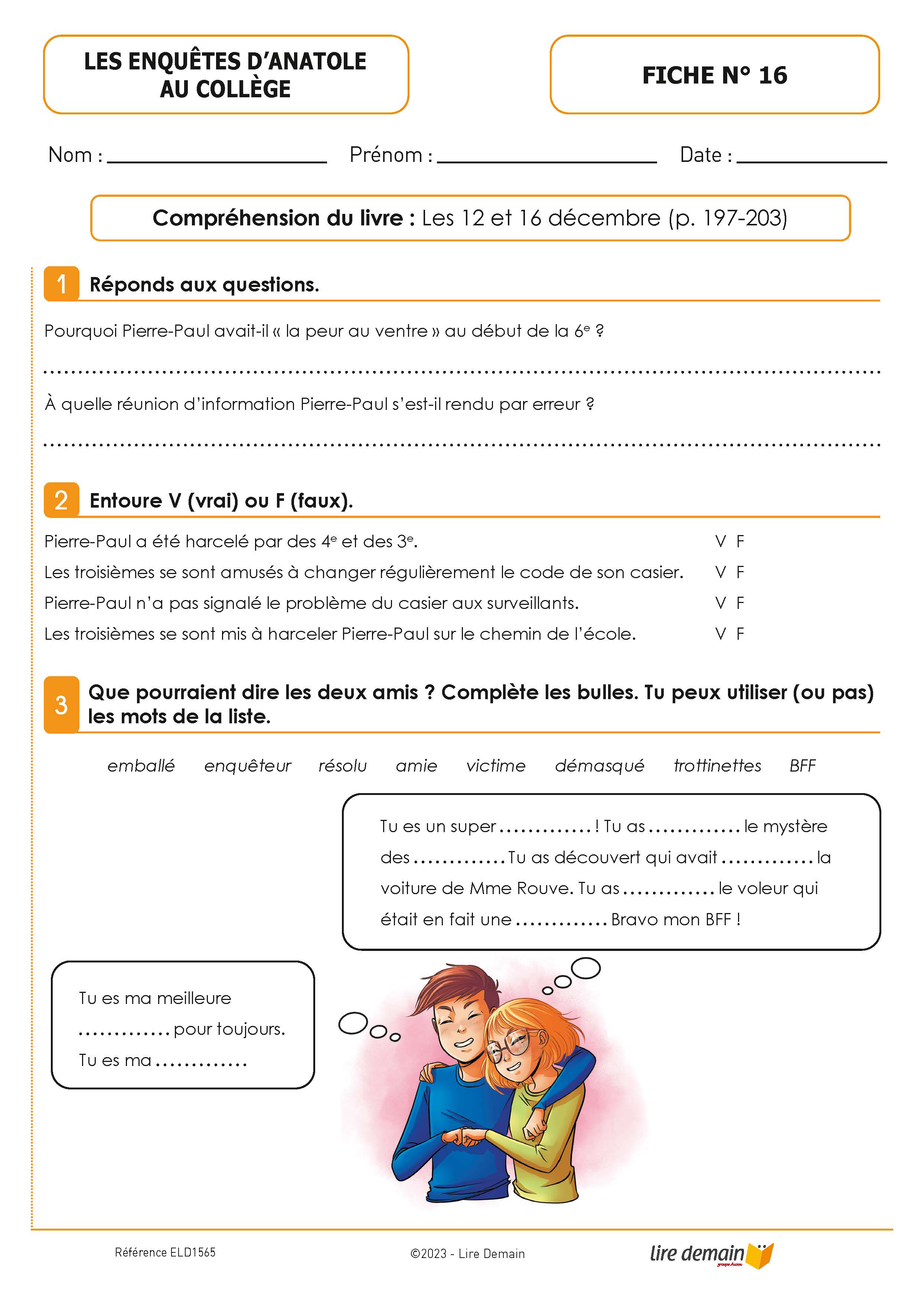 LECTURE SUIVIE - LES ENQUETES D